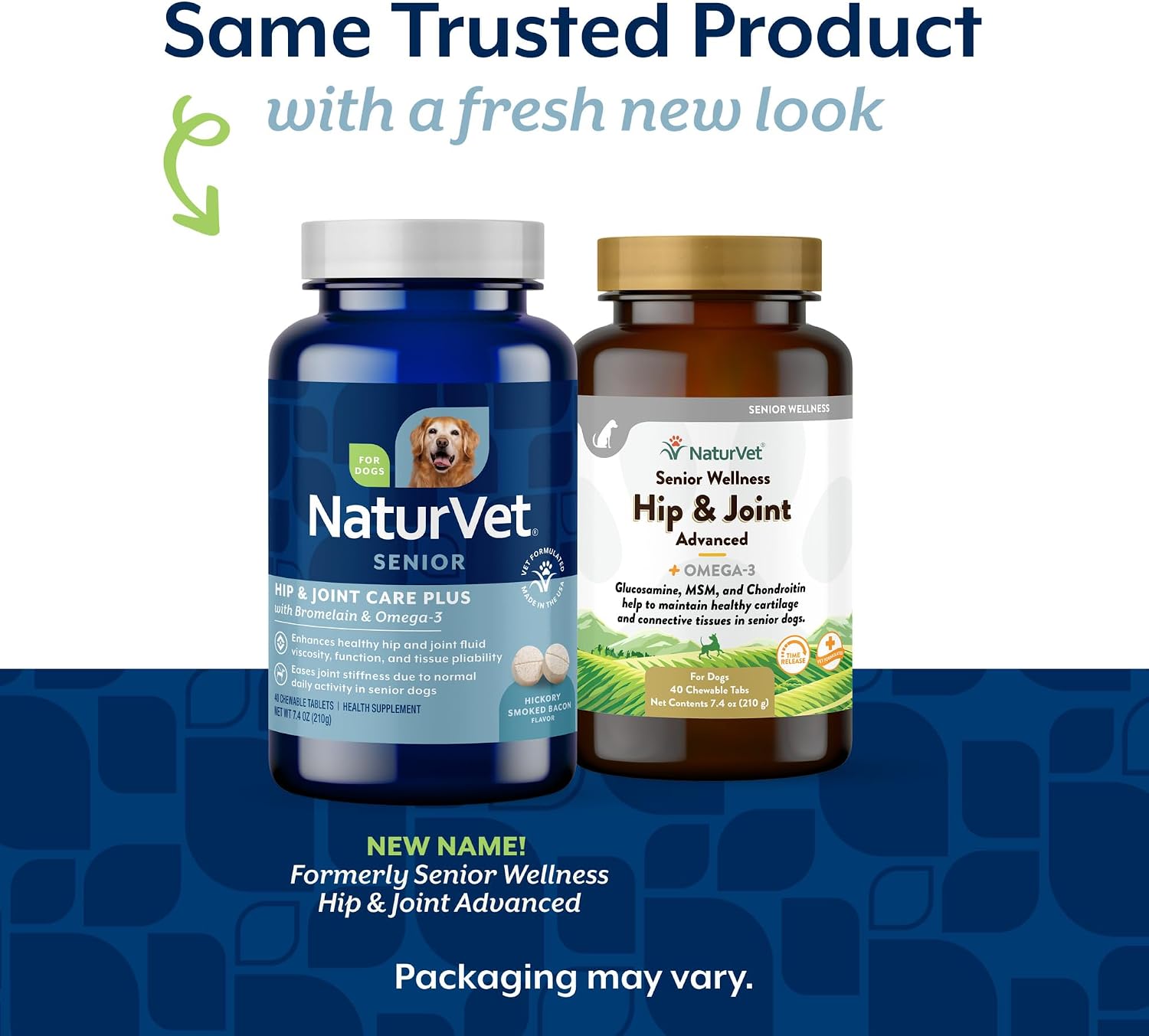 NaturVet – Senior Wellness Hip & Joint Advanced Plus Omegas | Help Support Your Pet’s Healthy Hip & Joint Function | Supports Joints, Cartilage & Connective Tissues | 120 Soft Chews