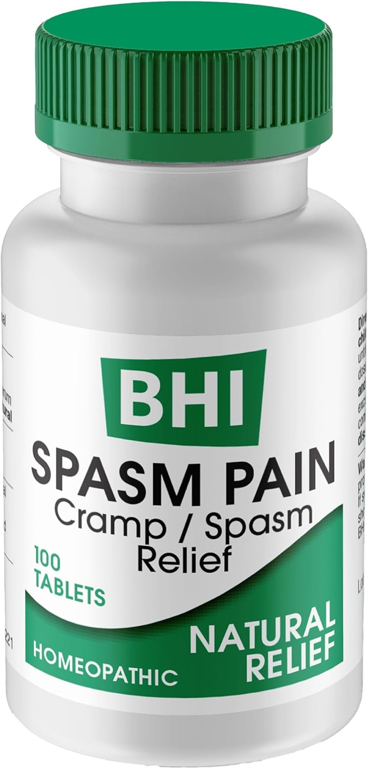 MediNatura BHI Spasm/Cramp Relief - Muscle Spasm Tablets for Full-Body Cramp Support - Menstrual Support - Non-Drowsy - Quick-Dissolve