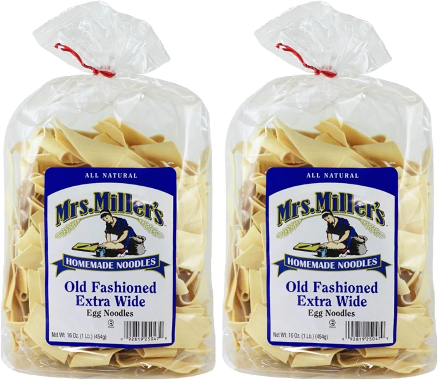 Mrs. Miller's Homemade Old Fashioned Egg Noodles, Extra Wide, 16 OZ (Pack of 1)