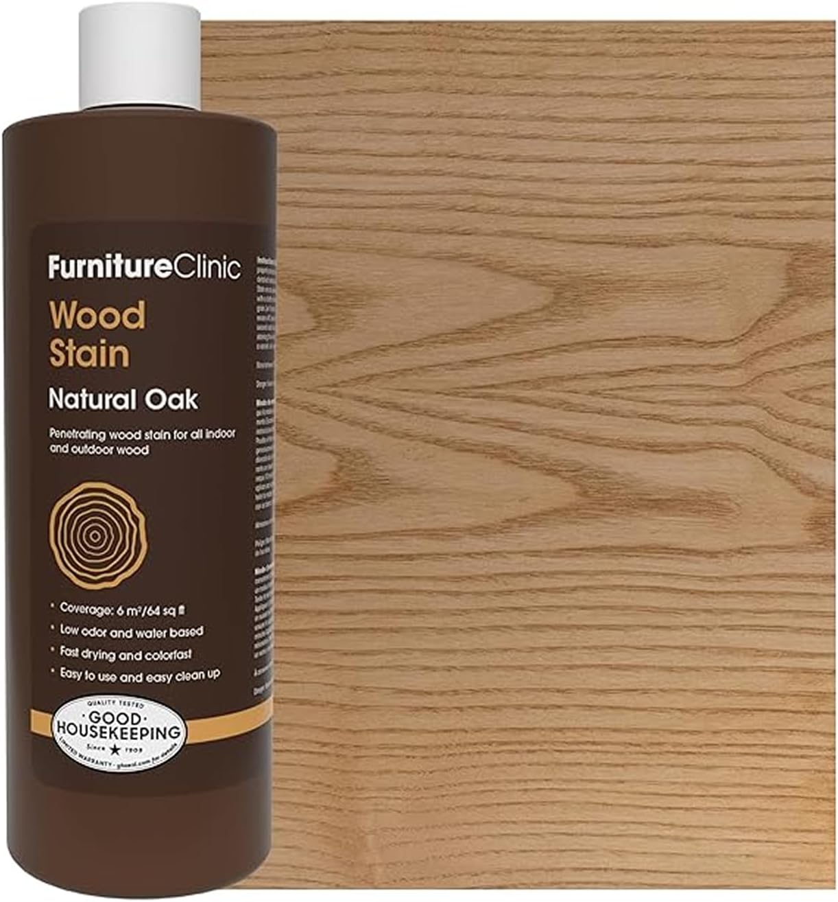 Furniture Clinic Wood Stain | Dark Oak | Water Based | Fast Drying, Low Odor