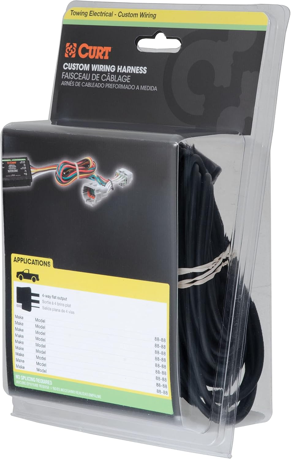 CURT 56353 Vehicle-Side Custom 4-Pin Trailer Wiring Harness for Select Toyota Prius
