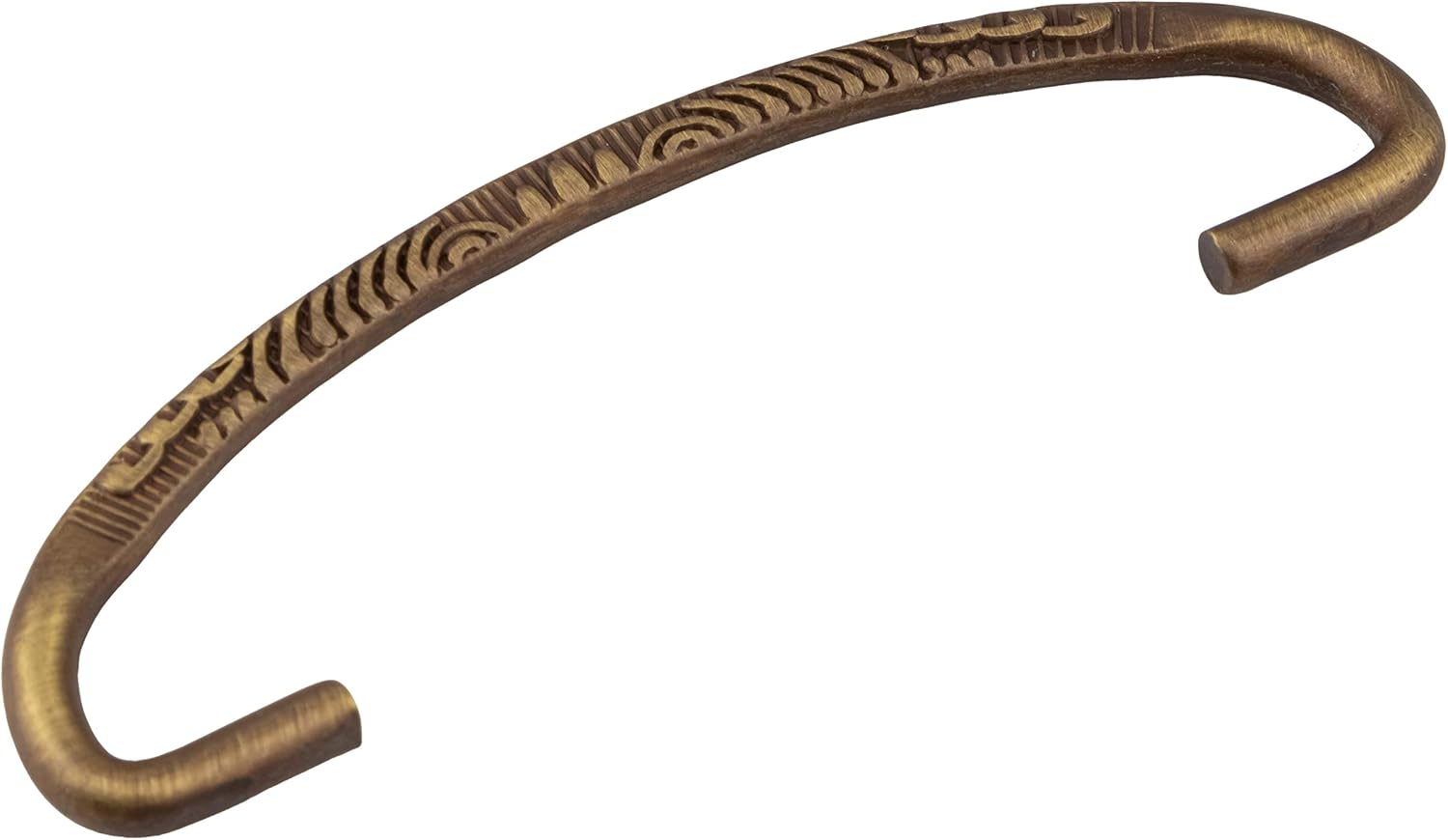 Classic Aged Brass Drawer Bail Pull | Centers: 3" | Handle for Antique Cabinet Door, Dresser Drawer