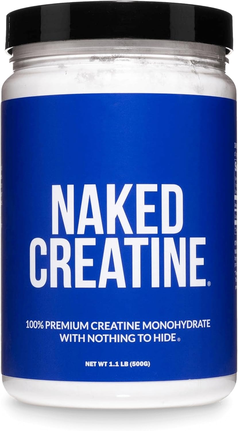 NAKED Pure Micronized Creatine Monohydrate – 200 Servings, 1,000g Bulk – NSF Certified, Vegan, Non-GMO, Gluten & Soy Free - Muscle Building, Strength Training, Gym & Fitness Supplement