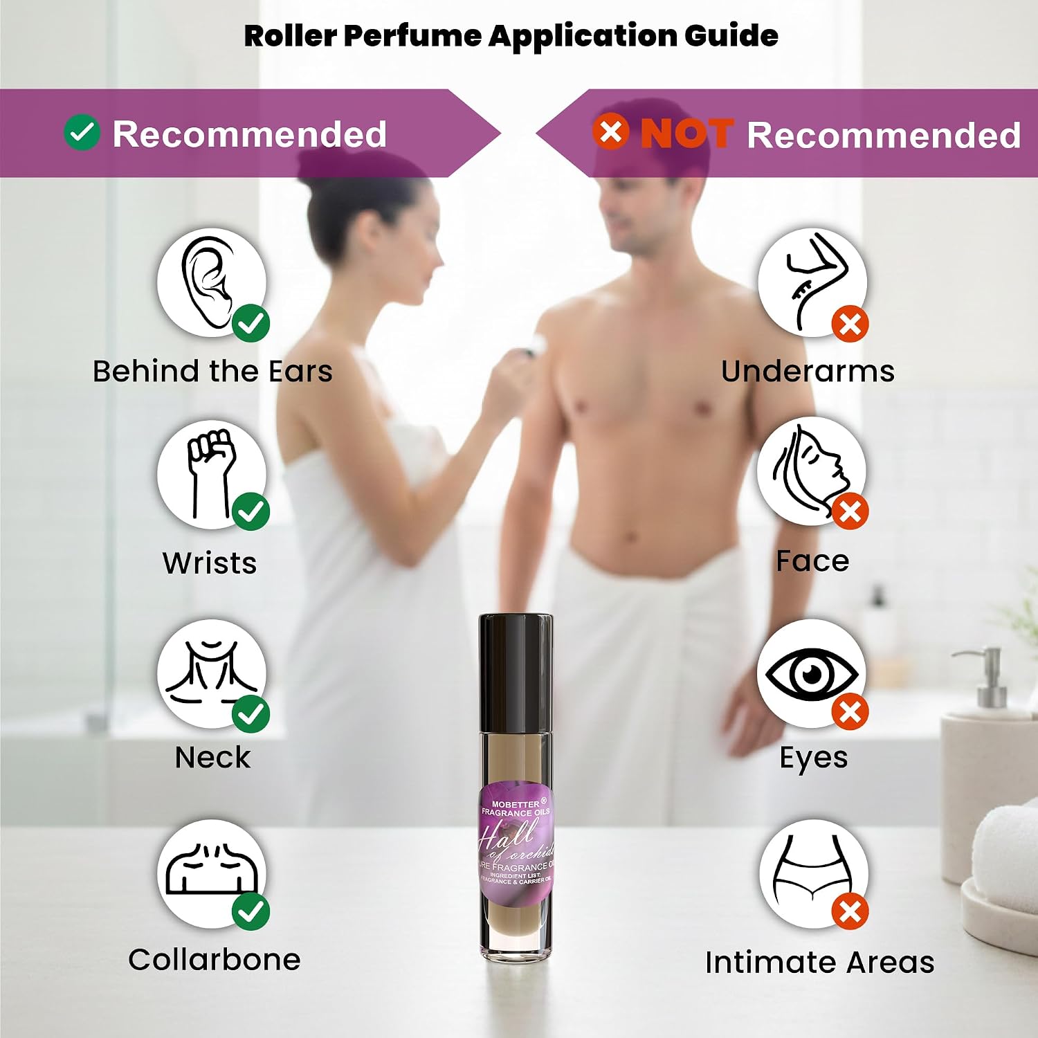 MOBETTER FRAGRANCE OILS Hall of Pure Orchids Perfume Fragrance Body Oil for Women