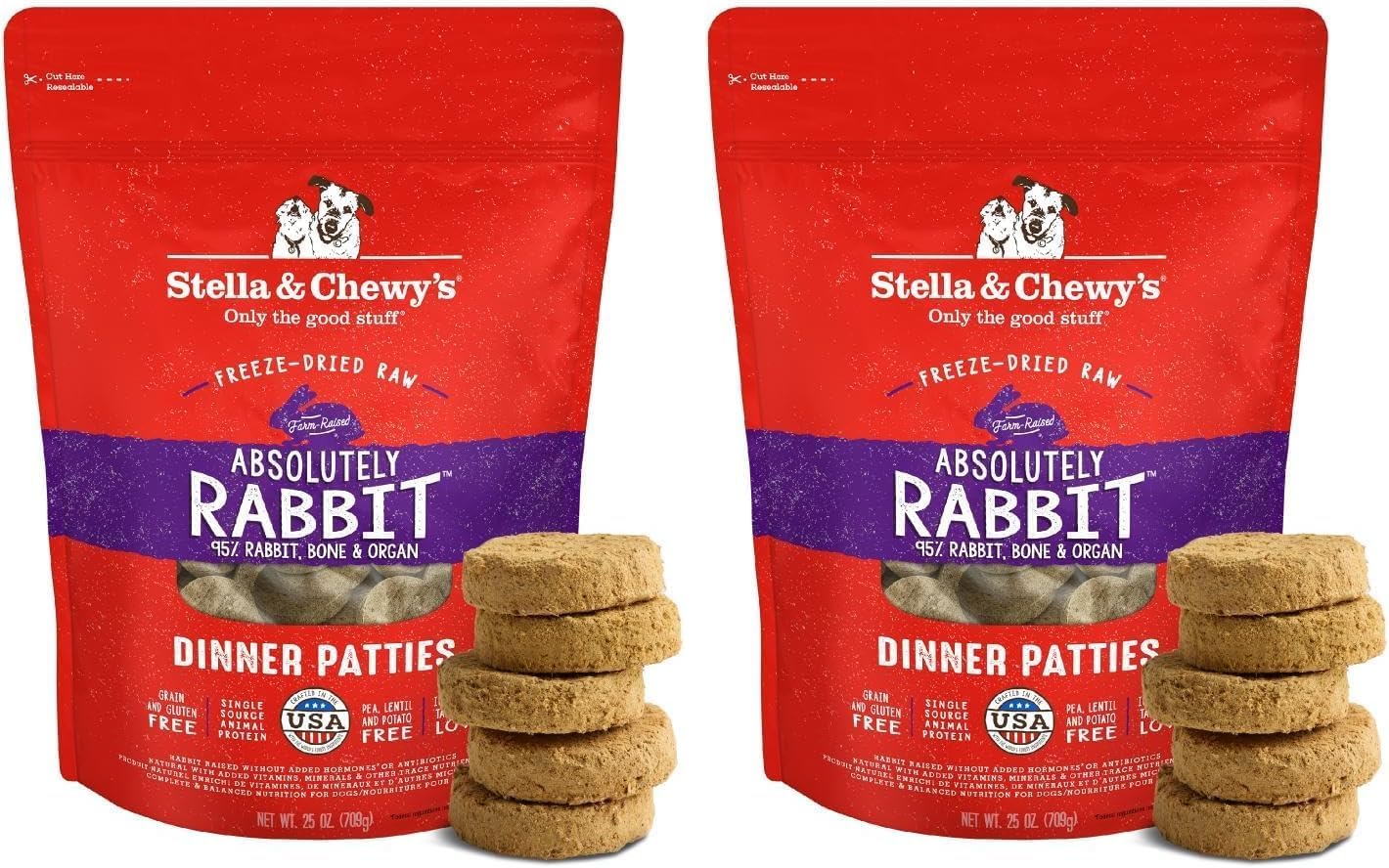 Stella & Chewy’s Freeze Dried Raw Dinner Patties – Grain Free Dog Food, Protein Rich Stella’s Super Beef Recipe – 5.5 oz