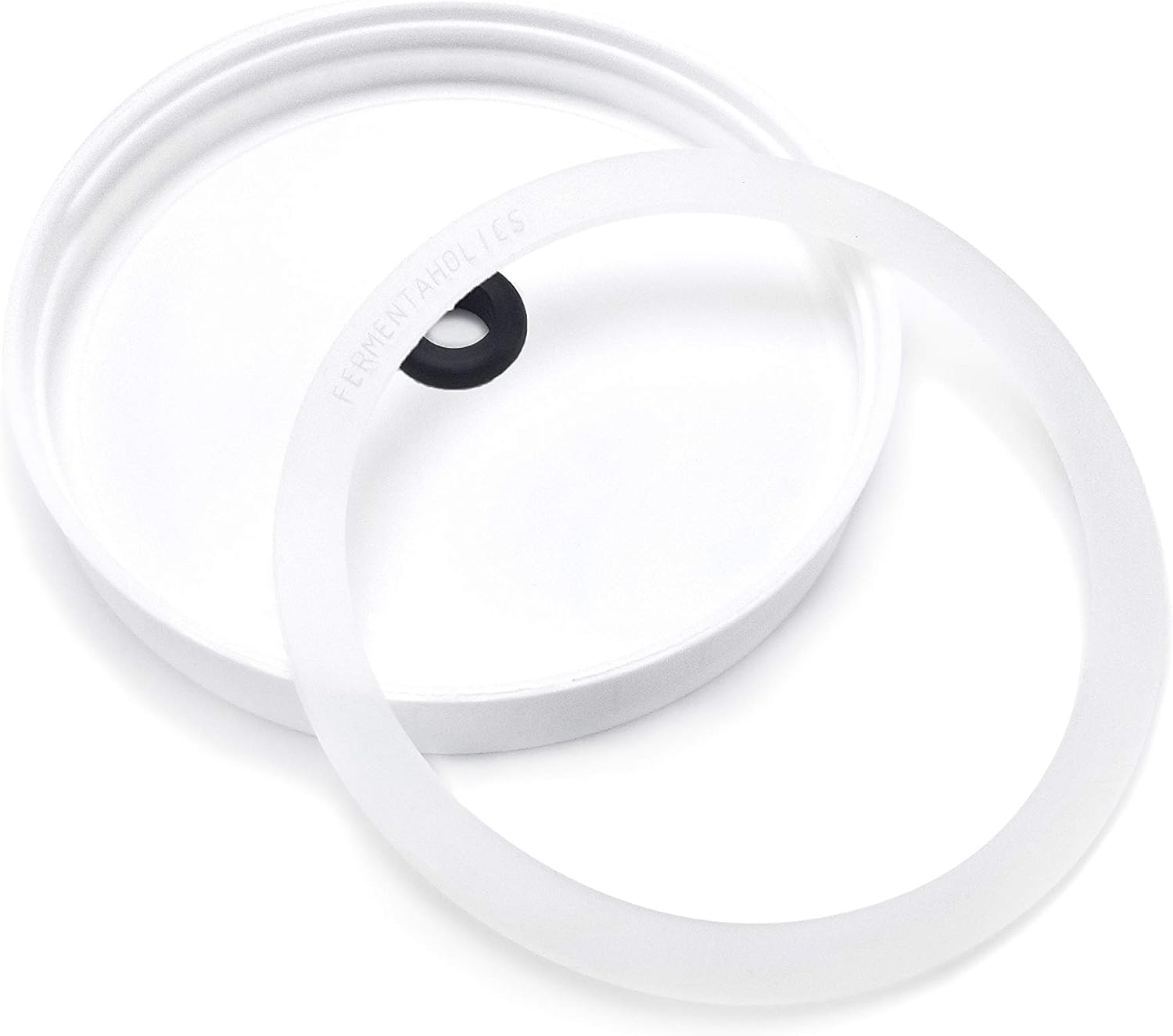 Airtight One Gallon Standard Fermentation Lid Gasket with Airlock - Turns Gallon Jar Into A Fermenter - Hard Kombucha, Beer, Wine, Cider, (S-Airlock)