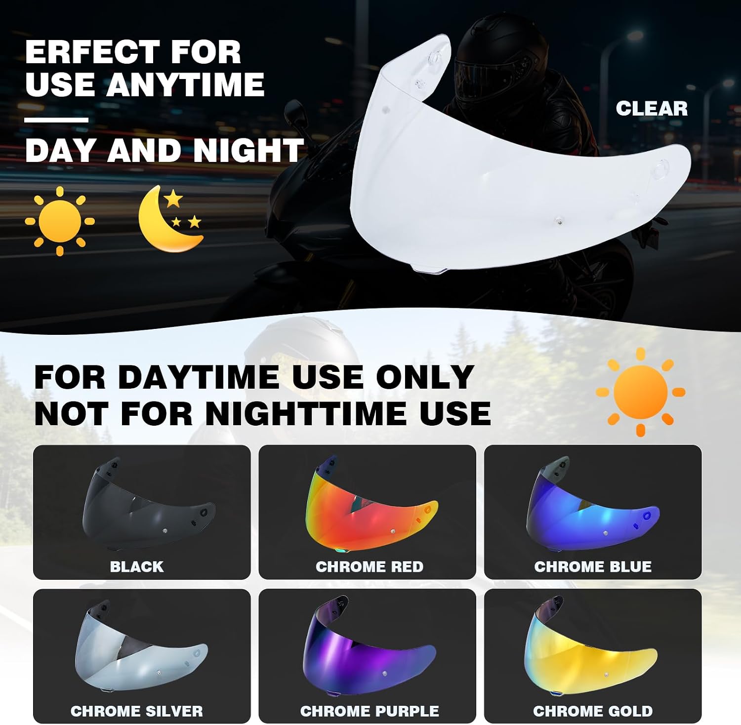 VCOROS C91 Helmet Shield for HJ-17 C90 C91N CL-MAX 2 IS-MAX BT SY-MAX 3 | UV400 Protection,Tinted Face Shield for HJ-17 C90 C91N CL-MAX 2 IS-MAX BT SY-MAX 3 IS-MAX 2 CL-MAX 3 Visor Replacement