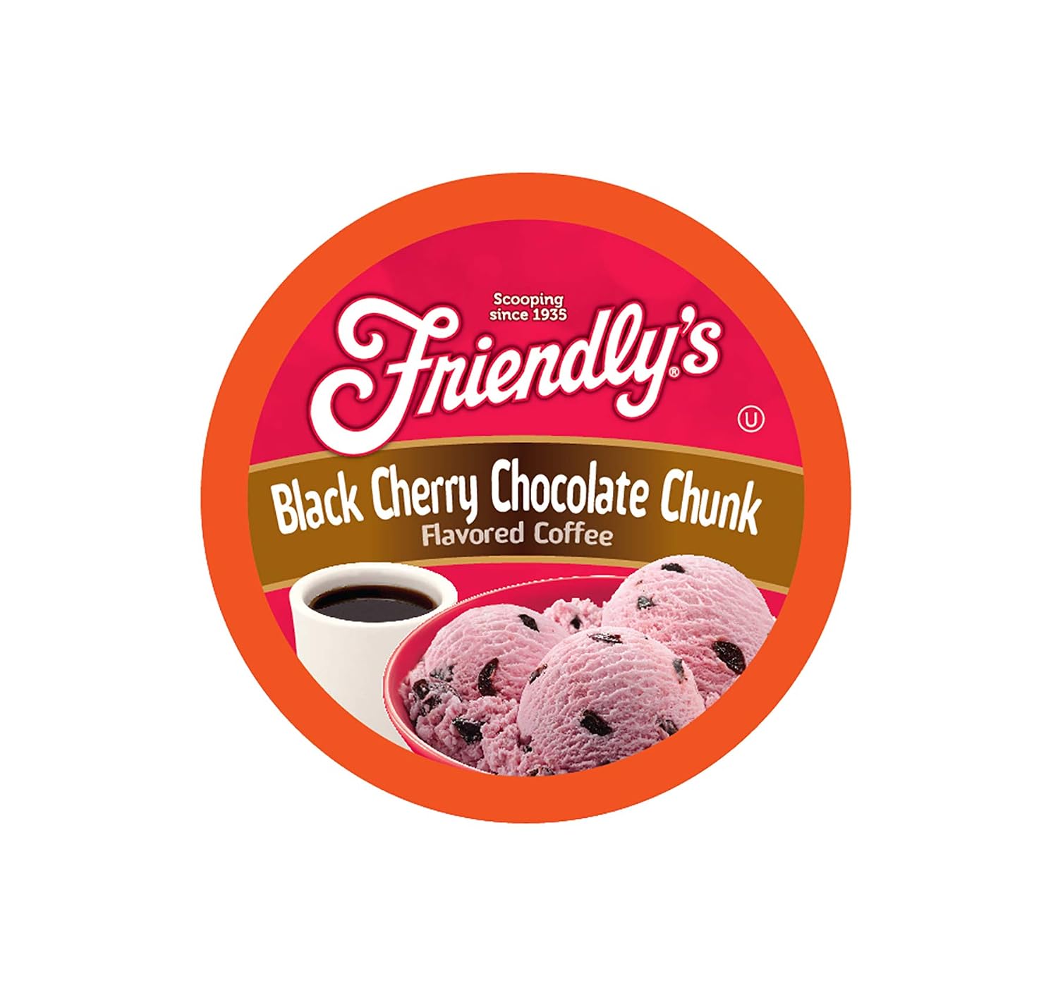 Friendly's Chocolate Mint Ice Cream Flavored Coffee Pods for Keurig K Cup Brewers, Mint Chocolate Chip, 40 Count (Pack of 1)