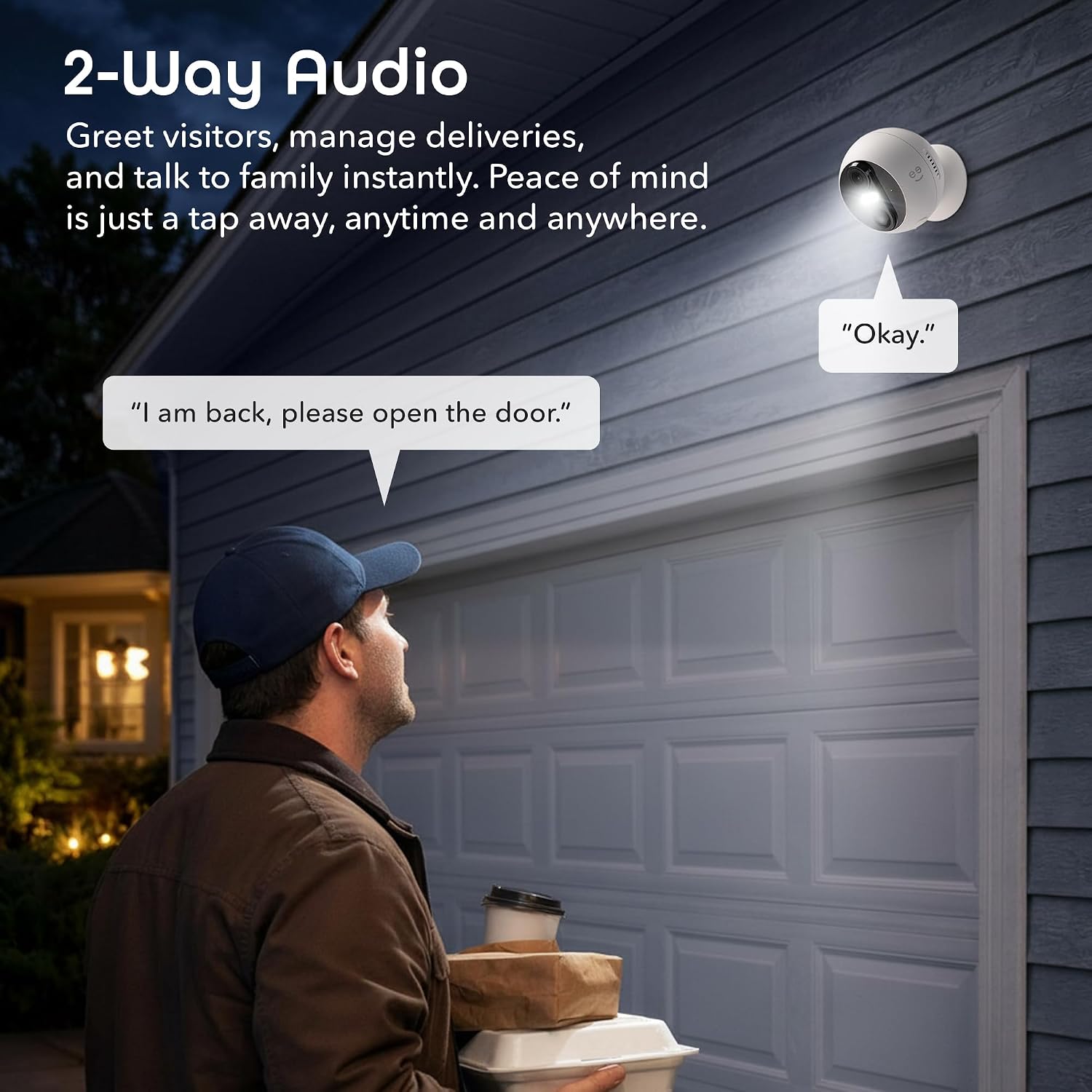 Geeni Perch 3MP Smart Magnetic Battery Camera with 3W Solar Panel – 2K HD Outdoor Wireless Security Camera with Continuous Solar Power, Color Night Vision, LED Spotlight, & IP65 Weatherproof