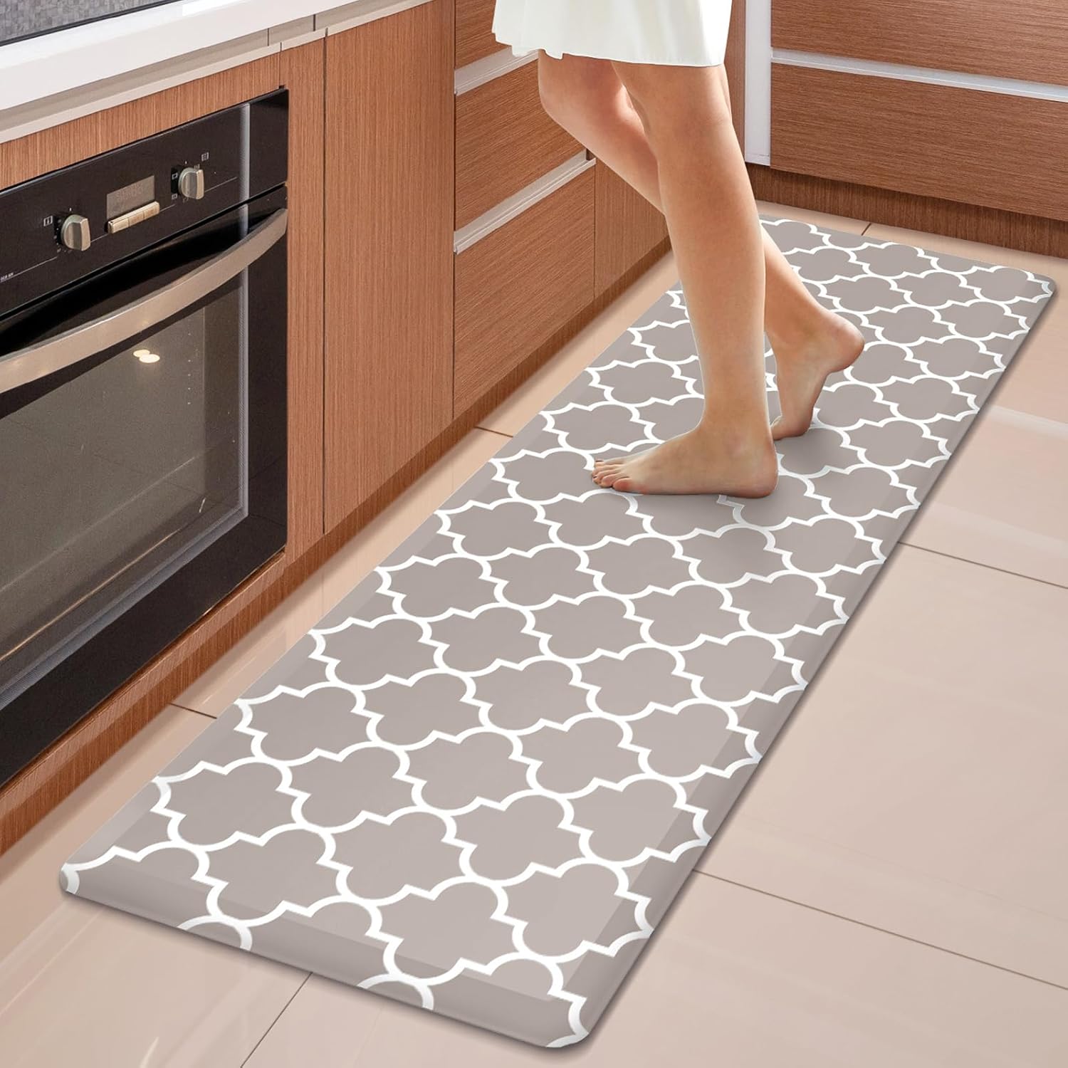 WISELIFE Kitchen Mats and Rugs Cushioned Anti-Fatigue, 17.3"x 60", Grey