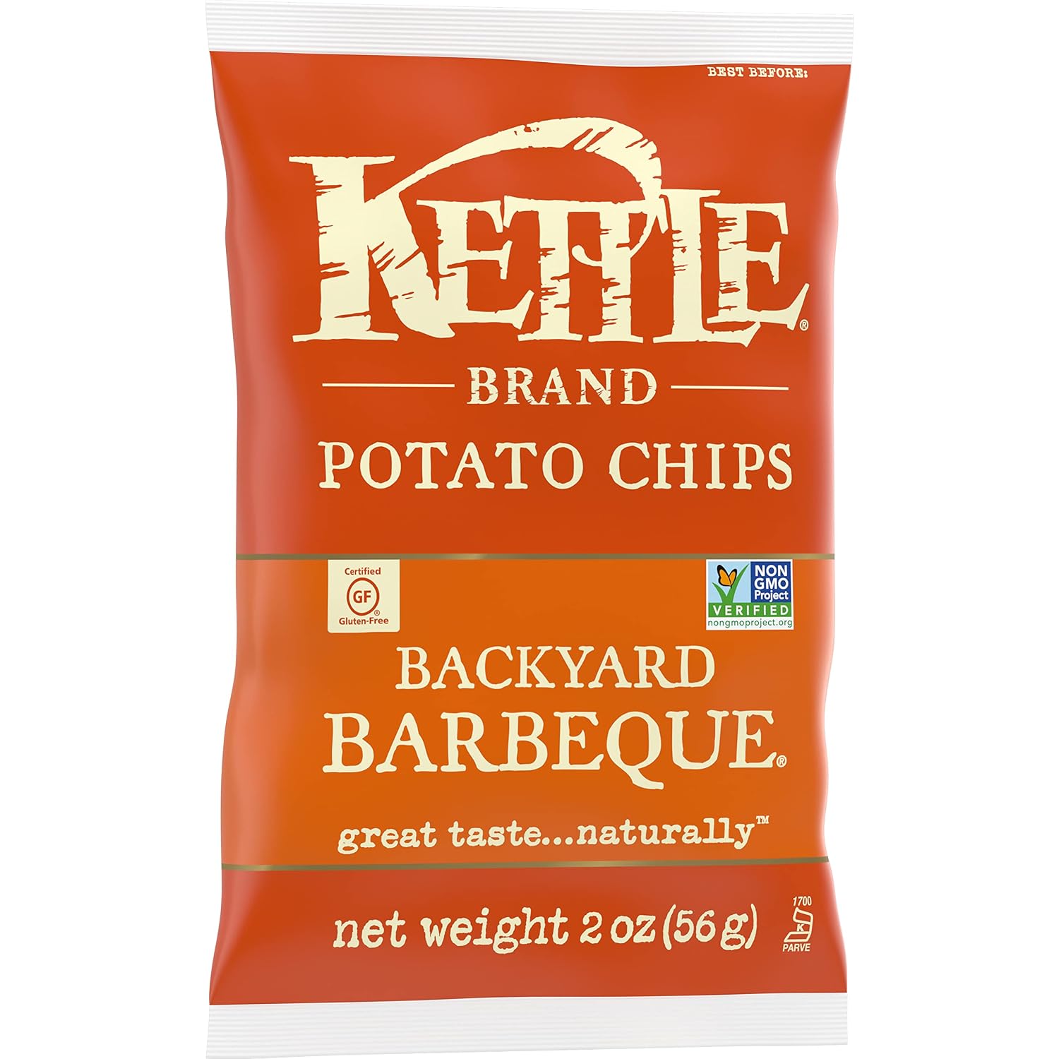Kettle Brand Potato Chips, Backyard Barbeque Kettle Chips, 5 Oz
