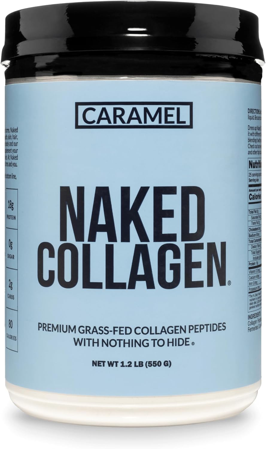 NAKED Collagen Peptides Protein Powder, 60 Servings, Pasture-Raised, Unflavored Grass-Fed Hydrolyzed Collagen Supplement, NSF Certified, Paleo Friendly, Non-GMO, Keto, Gluten Free, 20oz