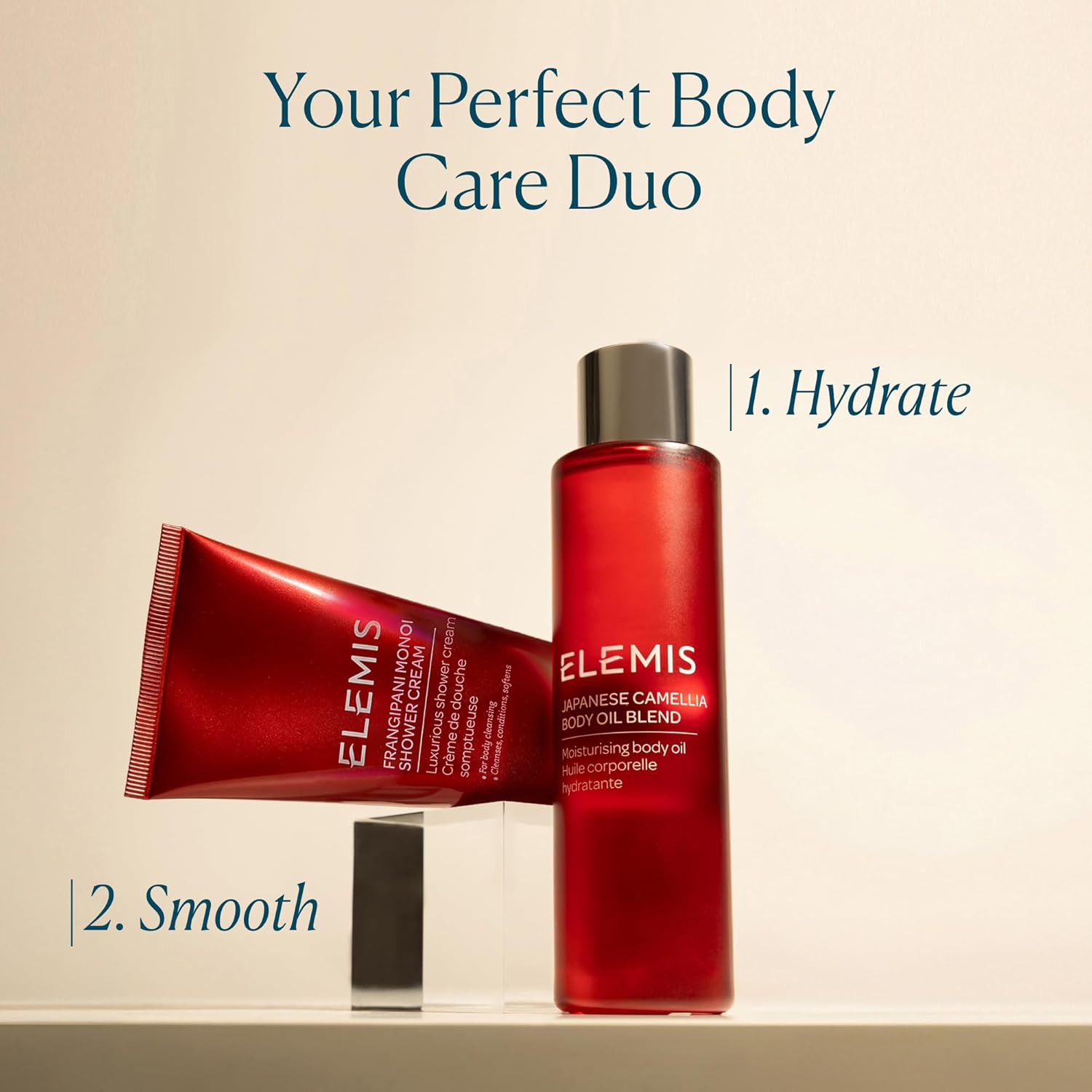 ELEMIS Japanese Camellia Body Oil Blend for Stretch Marks, 100ml | Luxuriously lightweight body oil nourishes, conditions