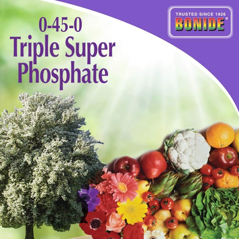 Bonide Garden Rich 0-45-0 Triple Super Phosphate, 4 lbs. Ready-to-Use Fertilizer for Indoors and Outdoors, Promotes Root Development