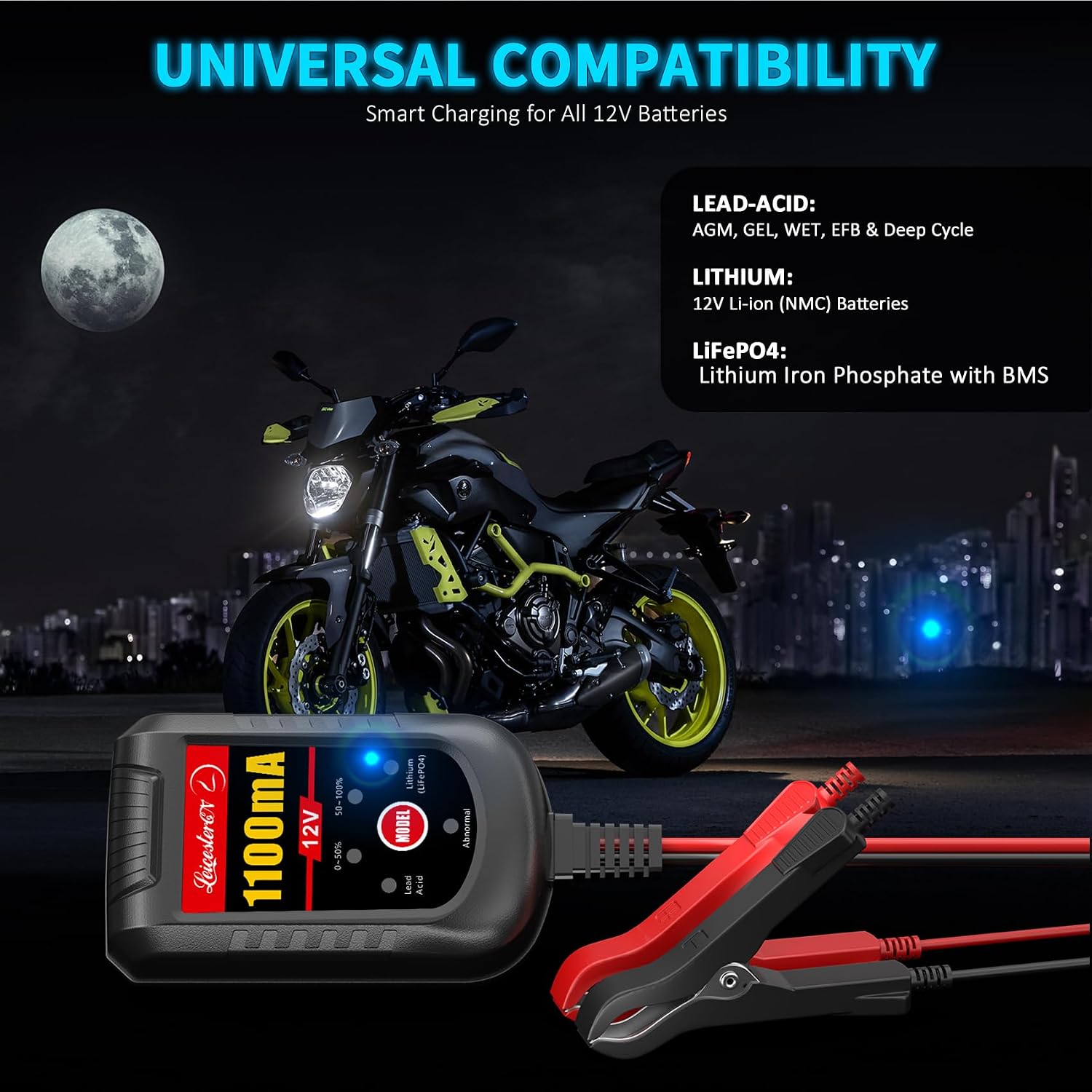 2A Battery Maintainer & Trickle Charger, 6V 12V Smart Float Charger with Pulse Repair Mode, 10FT Extra Long for Motorcycle, Automotive Car, Lawn Mower, Marine Boat, ATV, SLA, AGM, Gel, LiFePO4