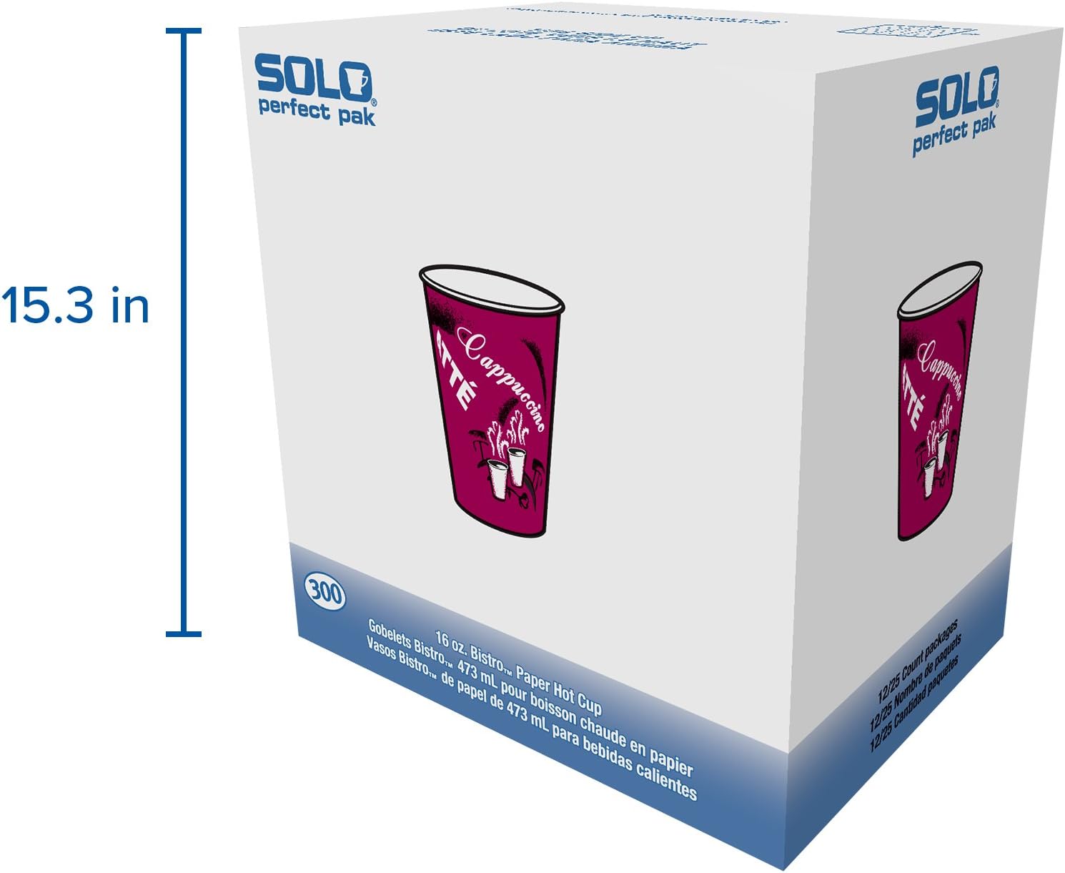 Solo OF16BI-0041 16 oz Bistro SSP Paper Hot Cup (Case of 300)