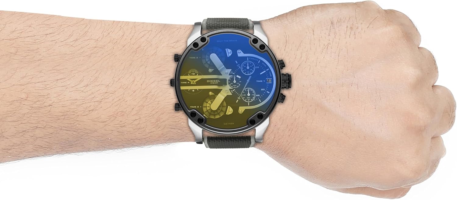 Diesel Mr. Daddy 2.0 Men's Watch, Stainless Steel Chronograph Sports Watch for Men