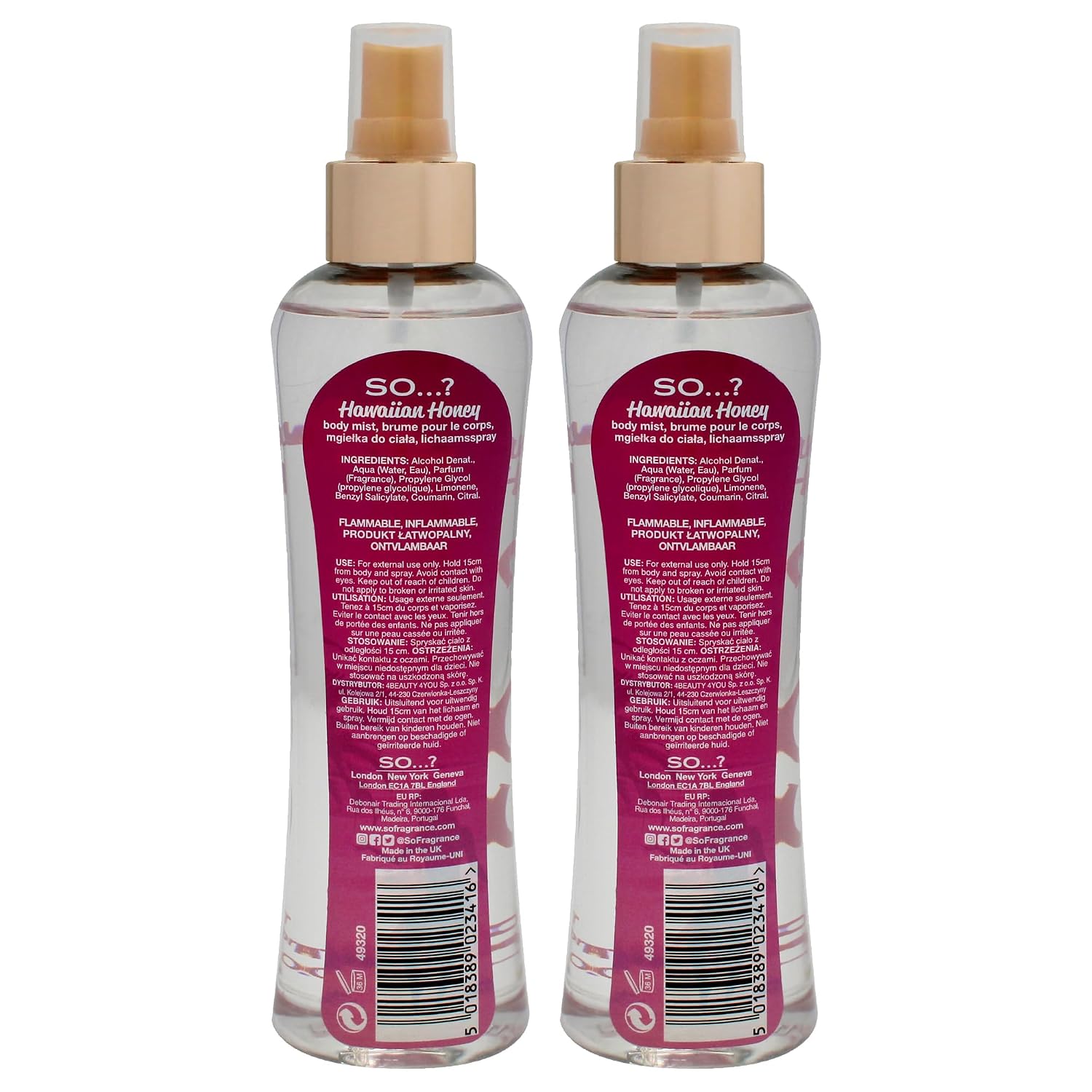So…? Bali Breeze Body Mist - Perfume for Women with Tropical Aroma - Body Spray for Women with Coconut, Almond and Vanilla Notes - 6.9 oz