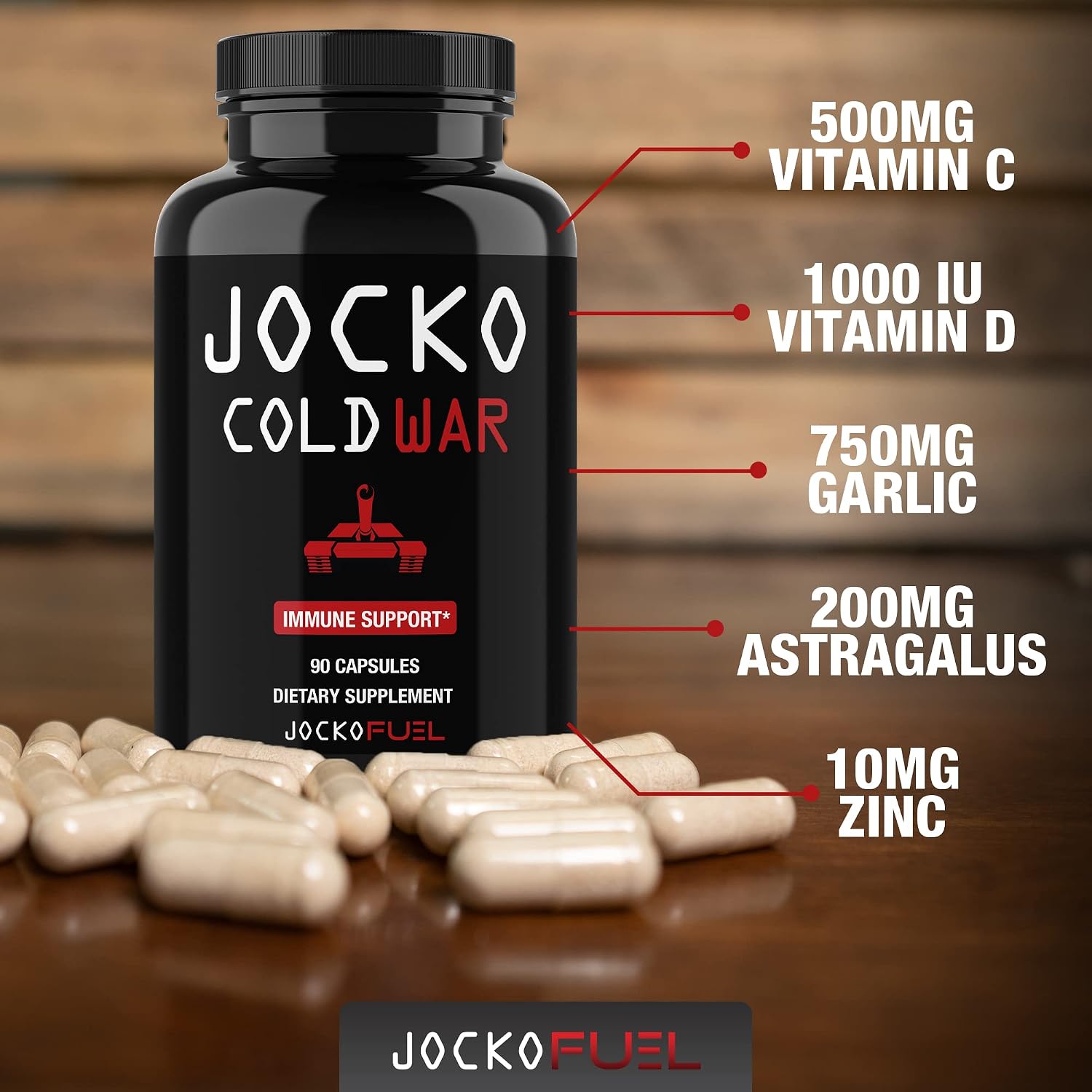 Jocko Fuel Cold War Immune Support, Daily Defense Supplement | 30 Serving