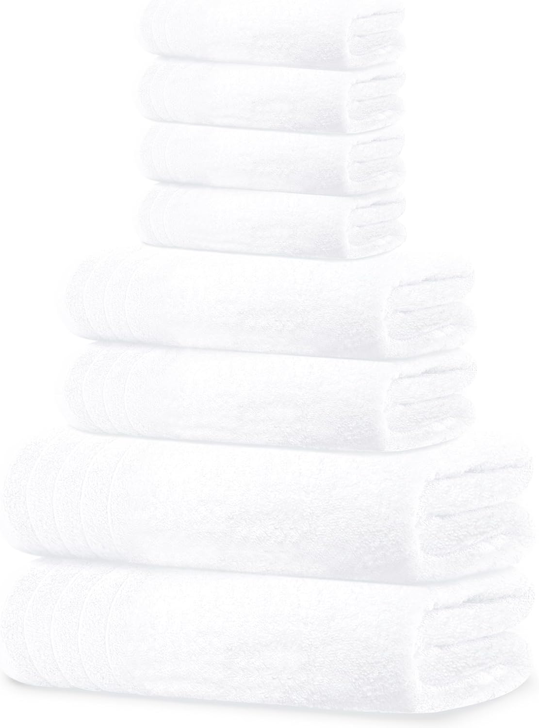 Tens Towels 8 Piece Towel Set, 2 XL Bath, 2 Hand, 4 Washcloth, Dark Grey