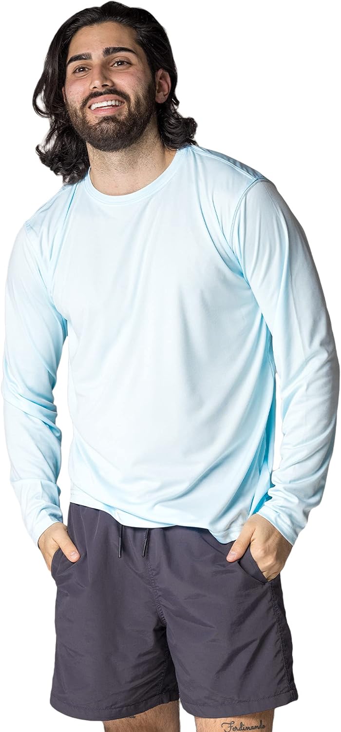 Vapor Apparel Men's Outdoor UPF 50+ Long Sleeve T-Shirt, UV Sun Protection for Fishing, Running, Hiking, Swimming