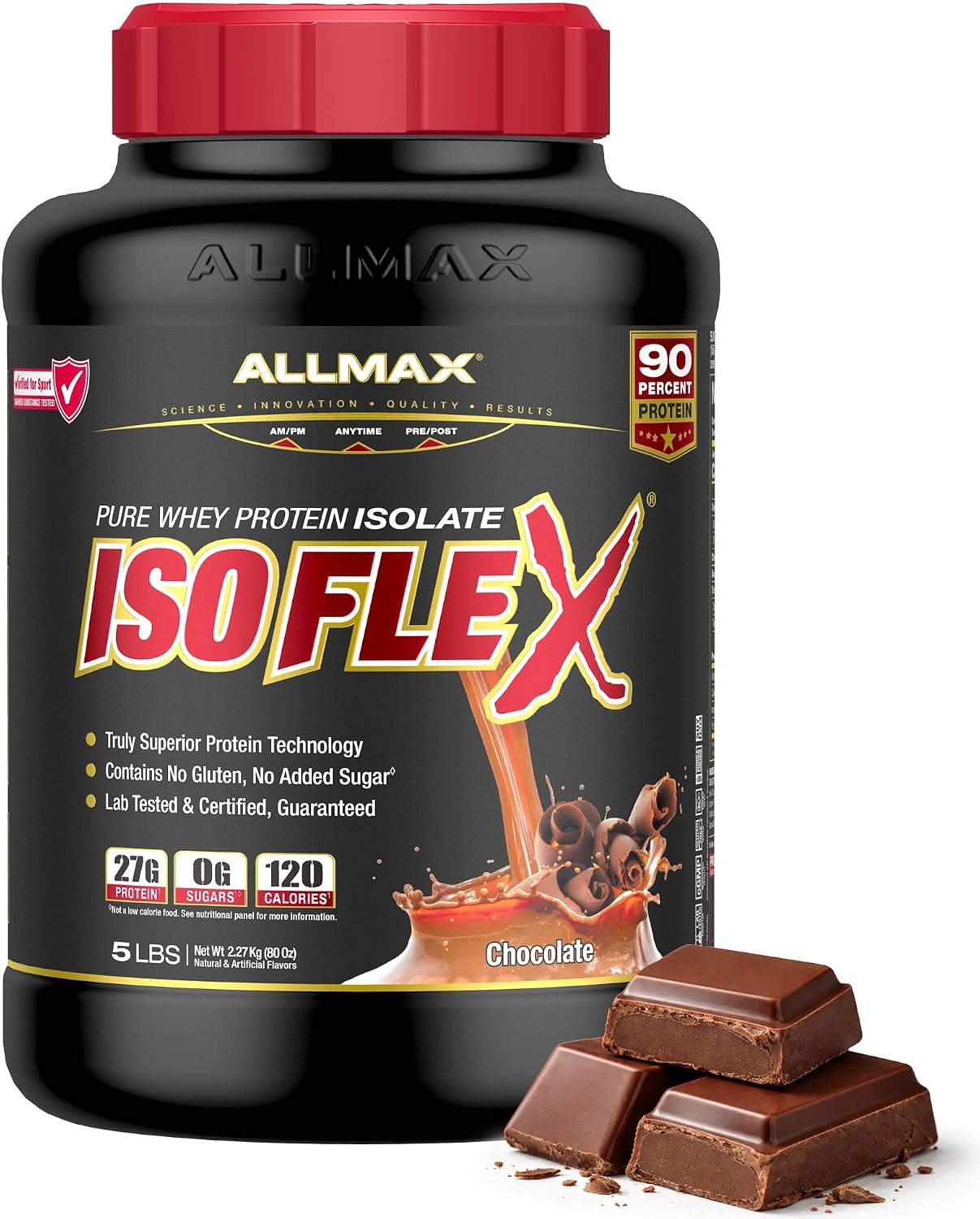 ALLMAX ISOFLEX Whey Protein Isolate, Chocolate Peanut Butter, 5 lb