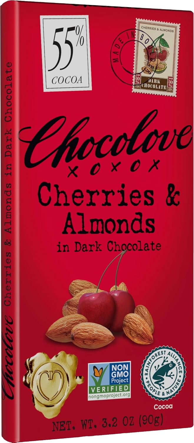 Chocolove Almonds and Sea Salt in Dark Chocolate, 3.2 oz