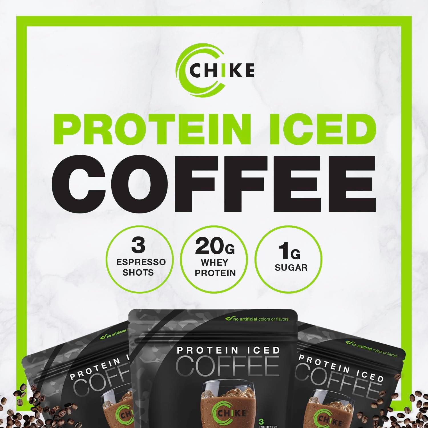 Chike Mocha High Protein Iced Coffee, 20 G Protein, 2 Shots Espresso, 1 G Sugar, Keto Friendly and Gluten Free, 14 Servings (15.3 Ounce)