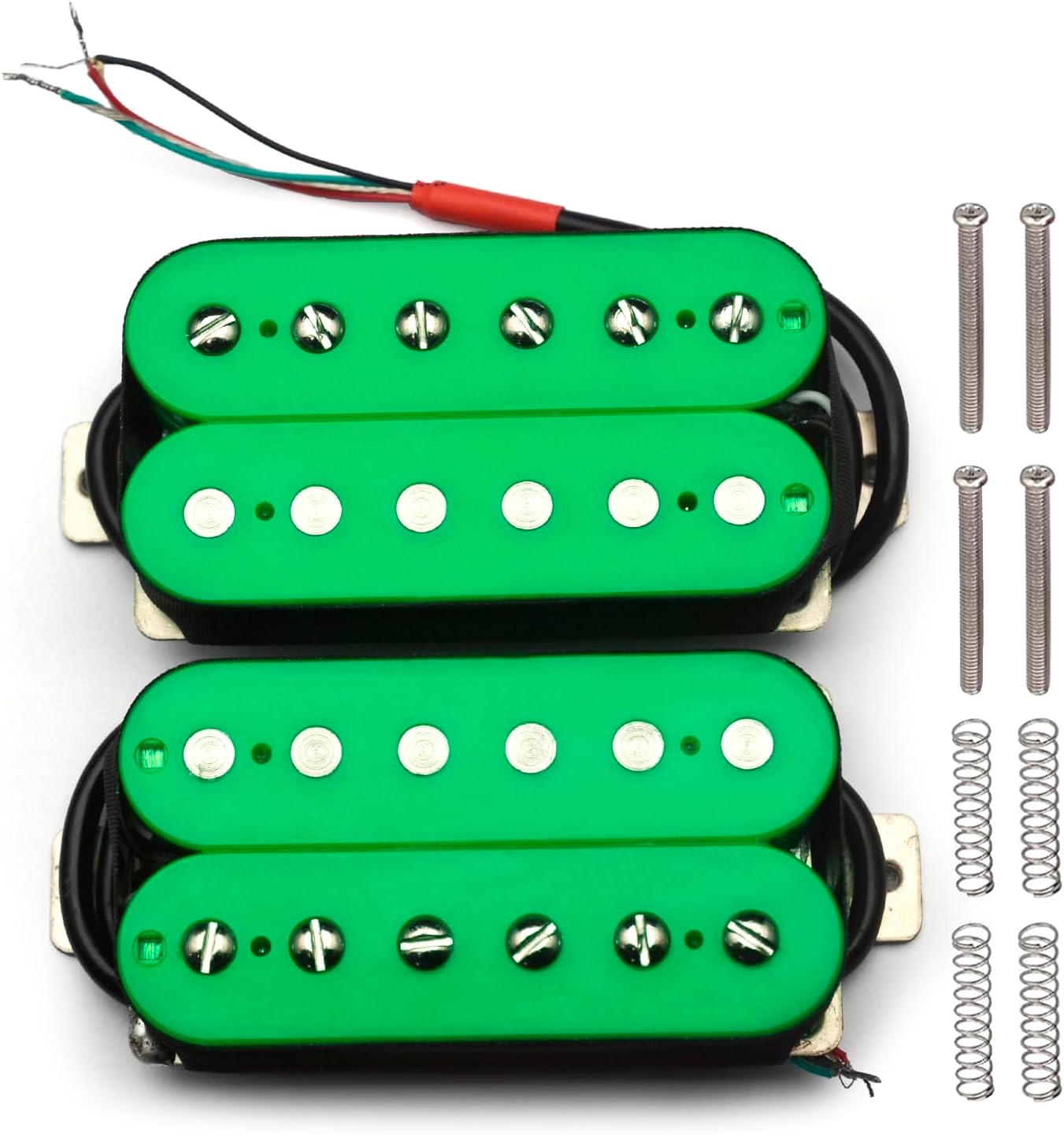 SAPHUE Alnico 5 Humbucker Pickup Double Coil Electric Guitar Pickups Set with Neck and Bridge with Prewired and Screws Parts Accessories Kit Black