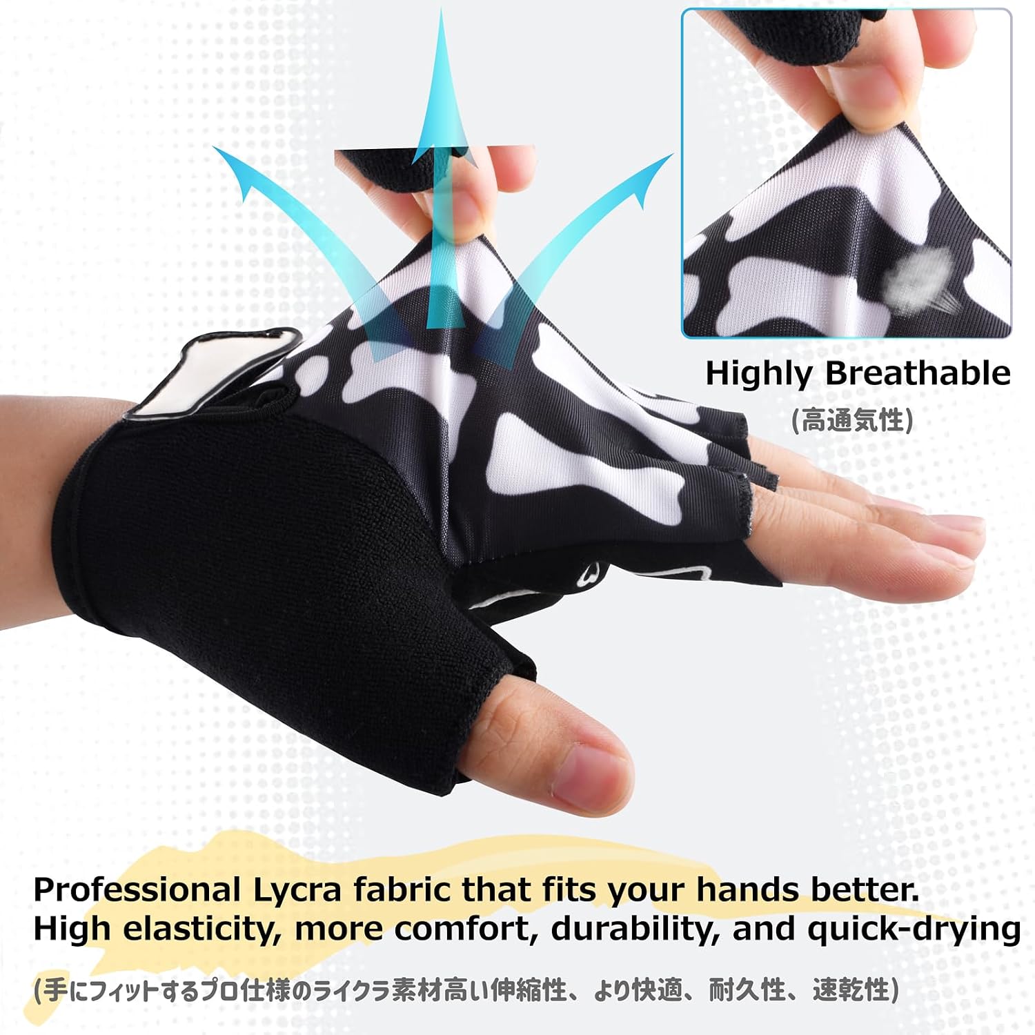 Azarxis Skeleton Gloves Adjustable Lightweight Racing Skull Sports Work Bone Gloves Anti-Slip Breathable for Men & Women Motorcycle, Cycling, Biking