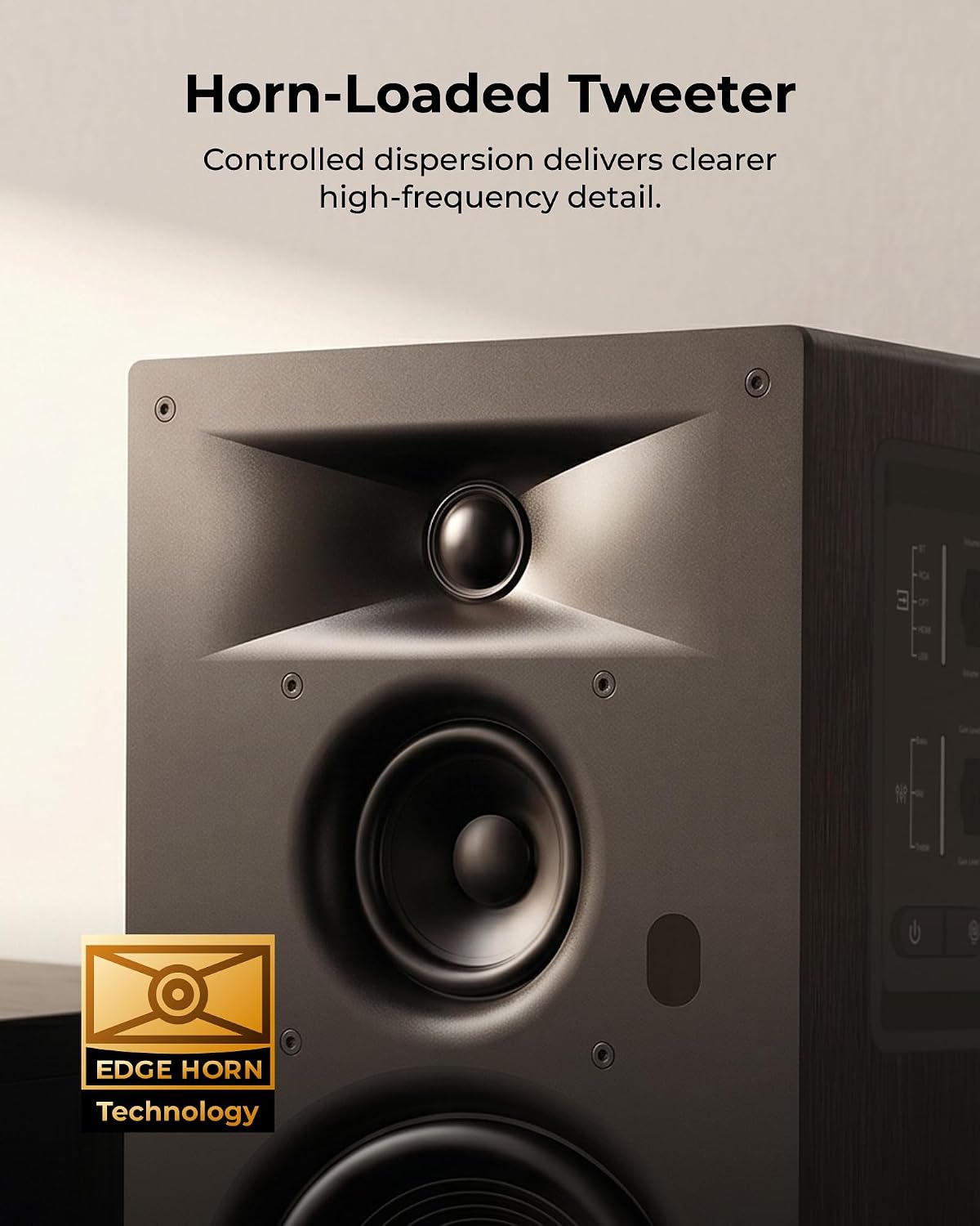 ULTIMEA 3-Way Powered Bookshelf Speakers, Bluetooth 6.0, 70W RMS, BS-3 | 5.25" Woofer, HDMI ARC, Clear Dialogue, Deep Bass, Clear Highs, SUB OUT