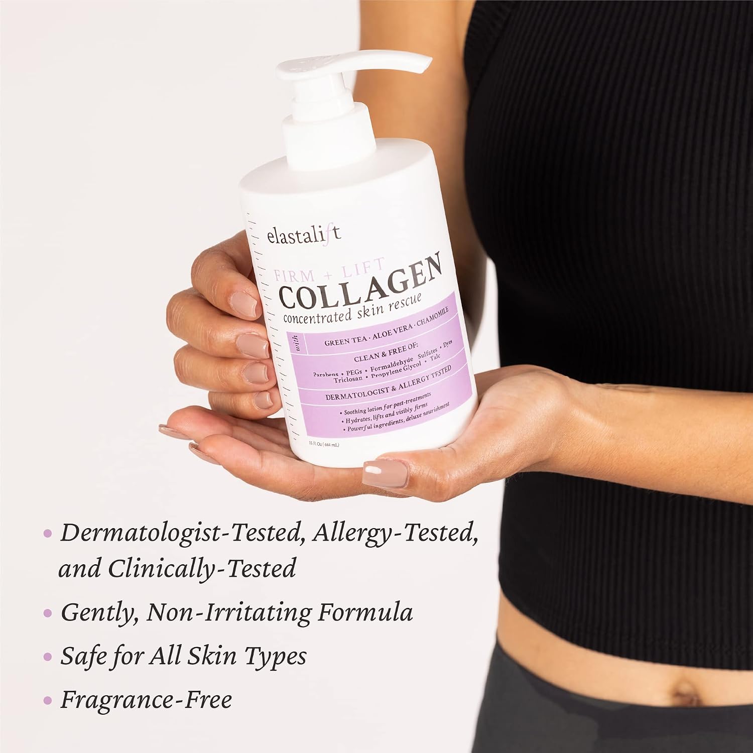 Elastalift Collagen Cream Skin Care Face Lotion & Body Lotion | Fragrance Free Skin Tightening Cream Collagen Firming Lotion Body Moisturizer For