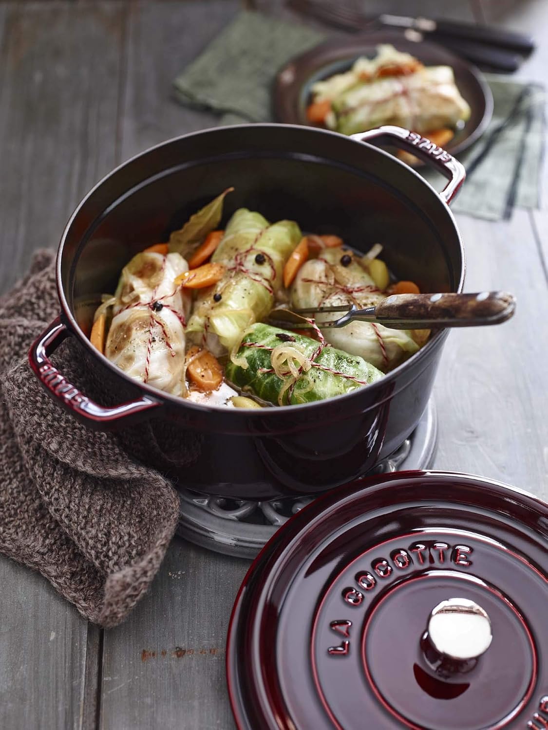 Staub Cast Iron 5.5-qt Round Cocotte - Grenadine, Made in France