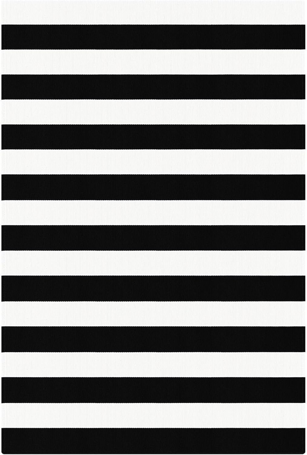 KOZYFLY Black and White Area Rug 3x5 Ft Washable