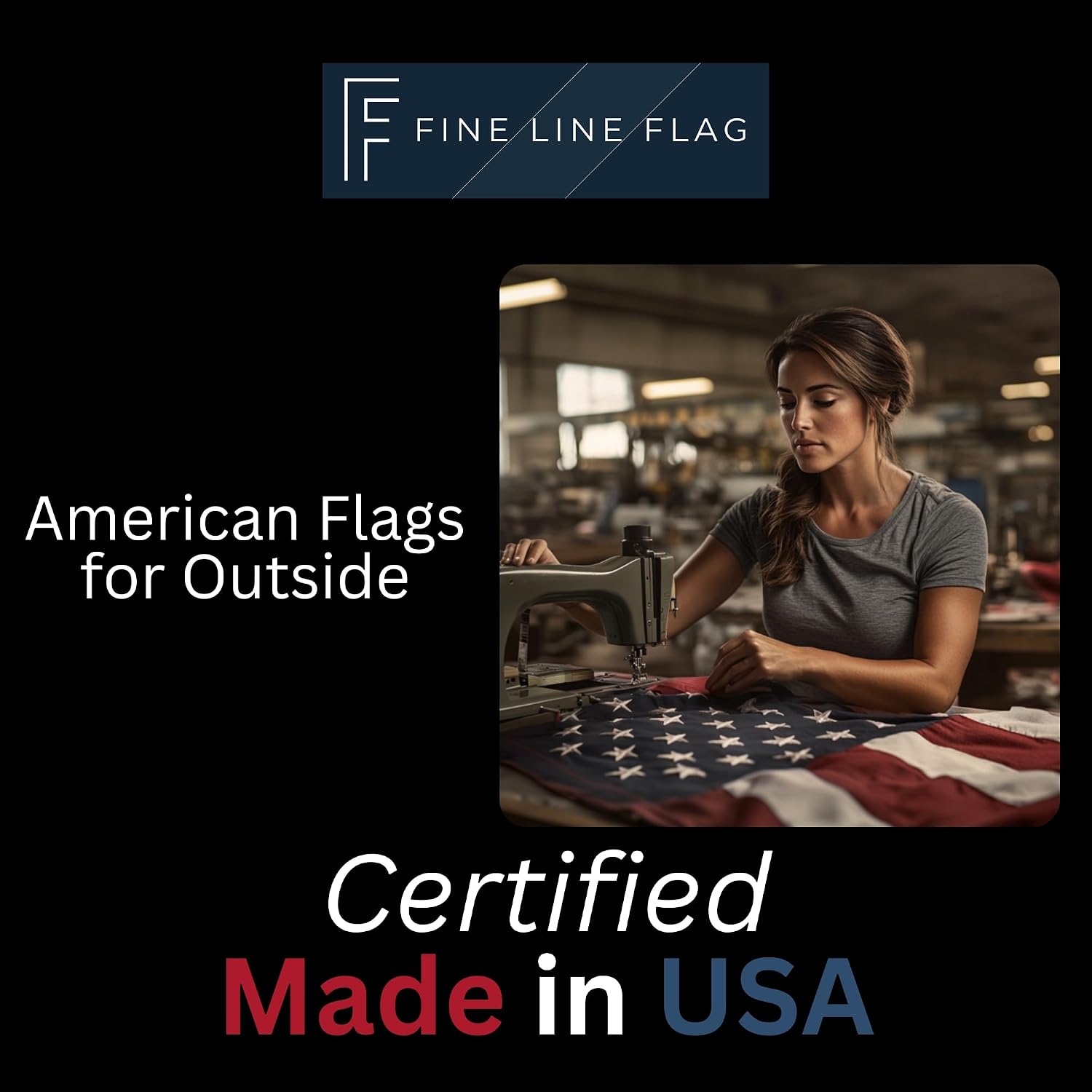 4x6 ft Heavy-Duty American Flag – 100% Made in USA, FMAA Certified – UV-Resistant 210D Outdoor Nylon with Embroidered Stars, Sewn Stripes, Brass Grommets, Reinforced Fly End for 20–25 ft Poles