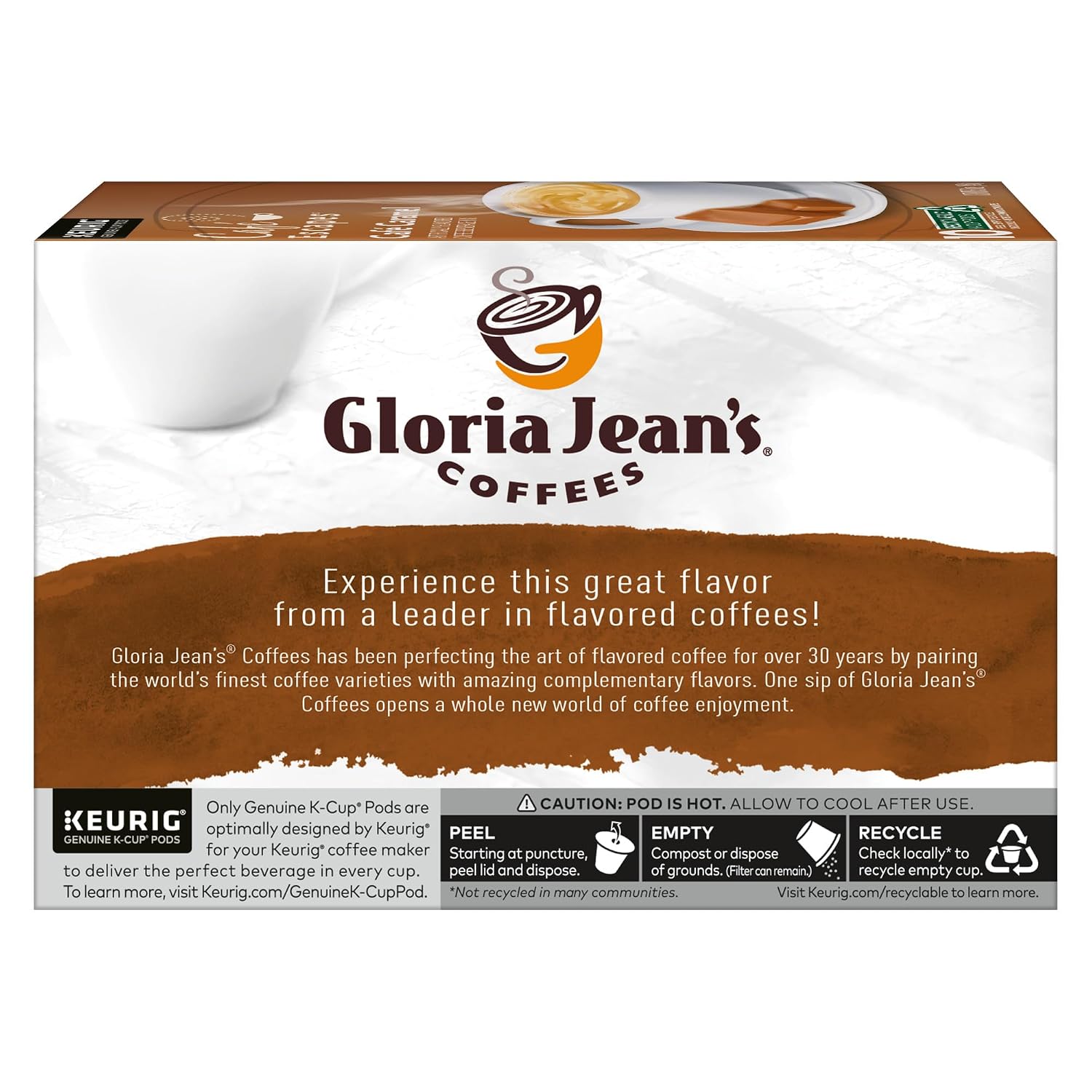 Gloria Jean's Coffees Butter Toffee, Single-Serve Keurig K-Cup Pods, Flavored Medium Roast Coffee, 96 Count