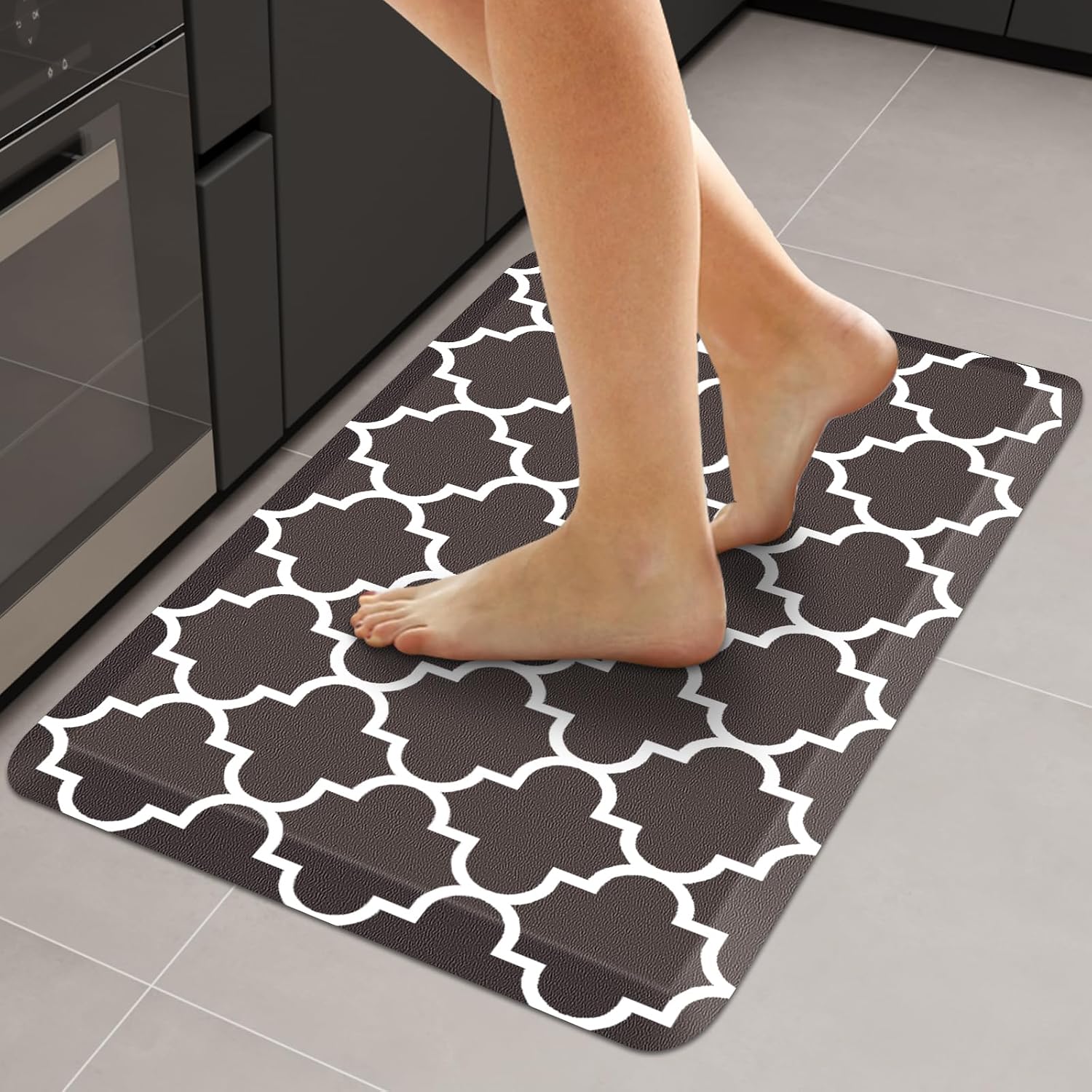 WISELIFE Kitchen Mats and Rugs Cushioned Anti-Fatigue, 17.3"x 60", Grey