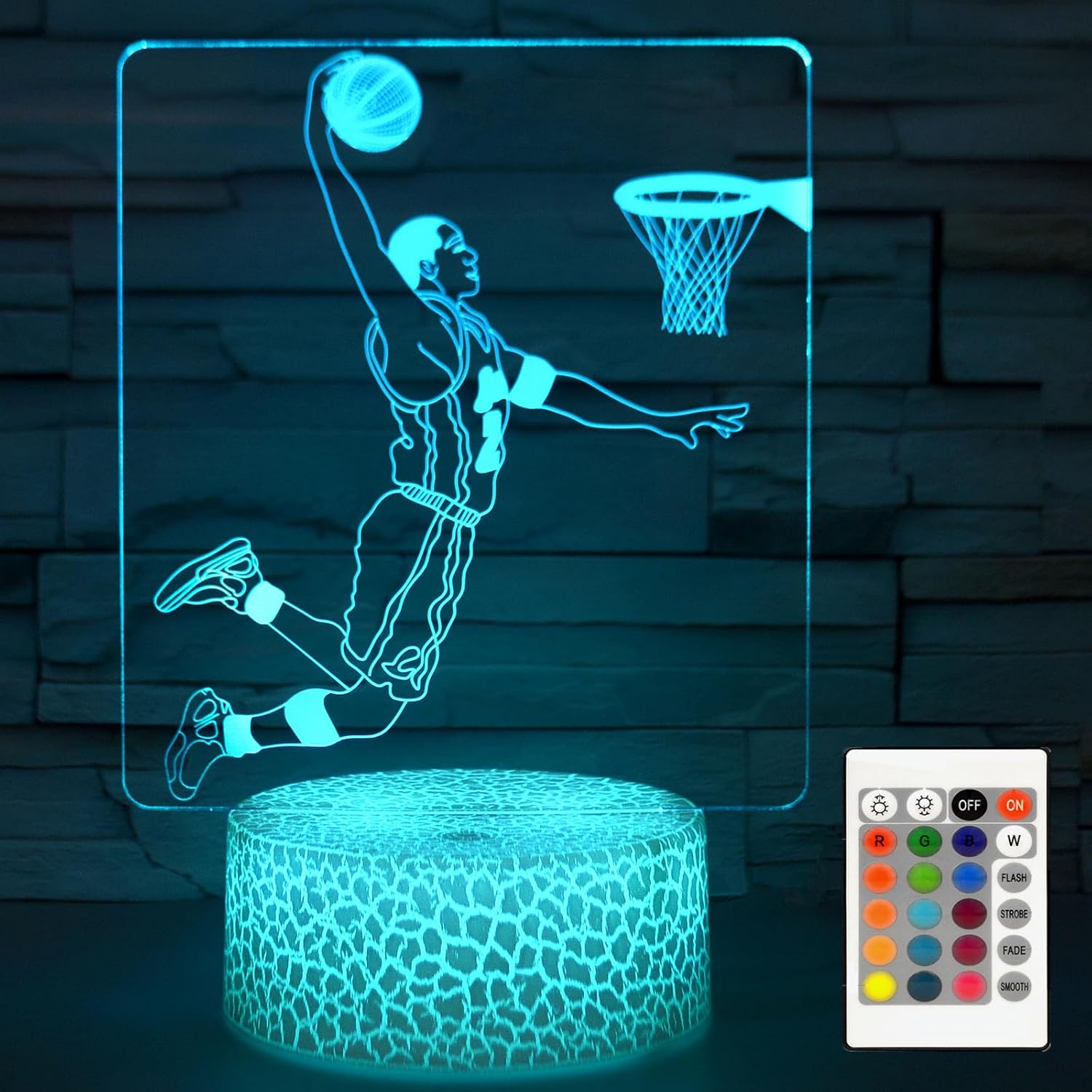 i-CHONY Dinosaur Toy T-Rex 3D Night Light for Kids, 16 Colors Dimmable Dinosaur Led Light with Remote & Smart Touch