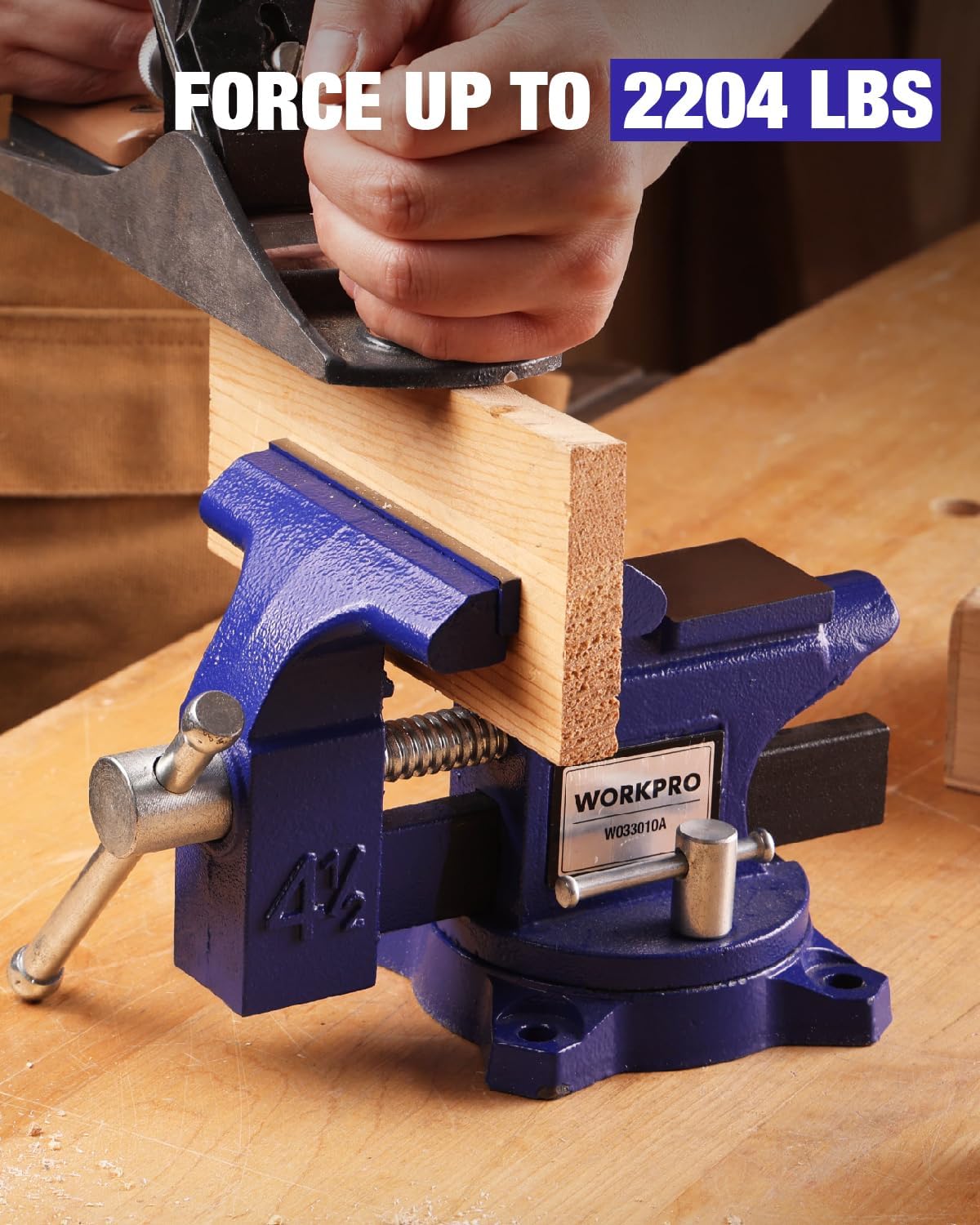 WORKPRO Bench Vise, 4-1/2" Vice for Workbench