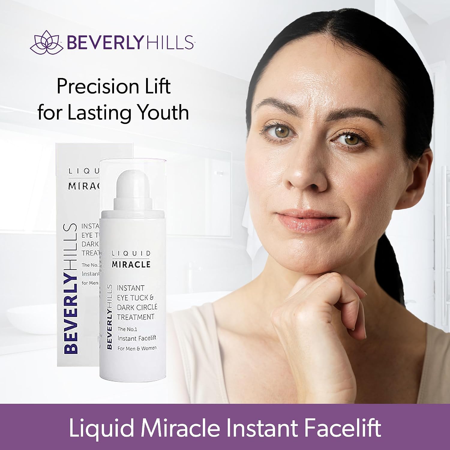 Beverly Hills Instant Facelift Anti Aging Eye Serum Treatment for Dark Circles, Puffy Eyes, Wrinkles, Under Eye Bags, Fine Lines