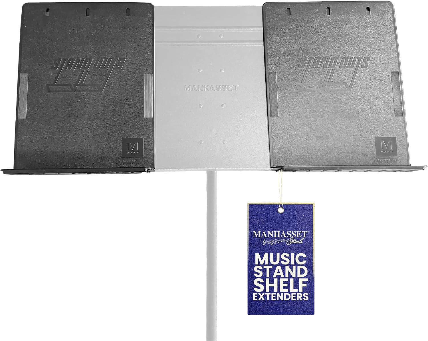 Manhasset M91 Music Stand Shelf Extenders - Pair | Pair of Music Stand Shelf Extenders, Extra Support for Oversized Scores, Books and Sheet Music
