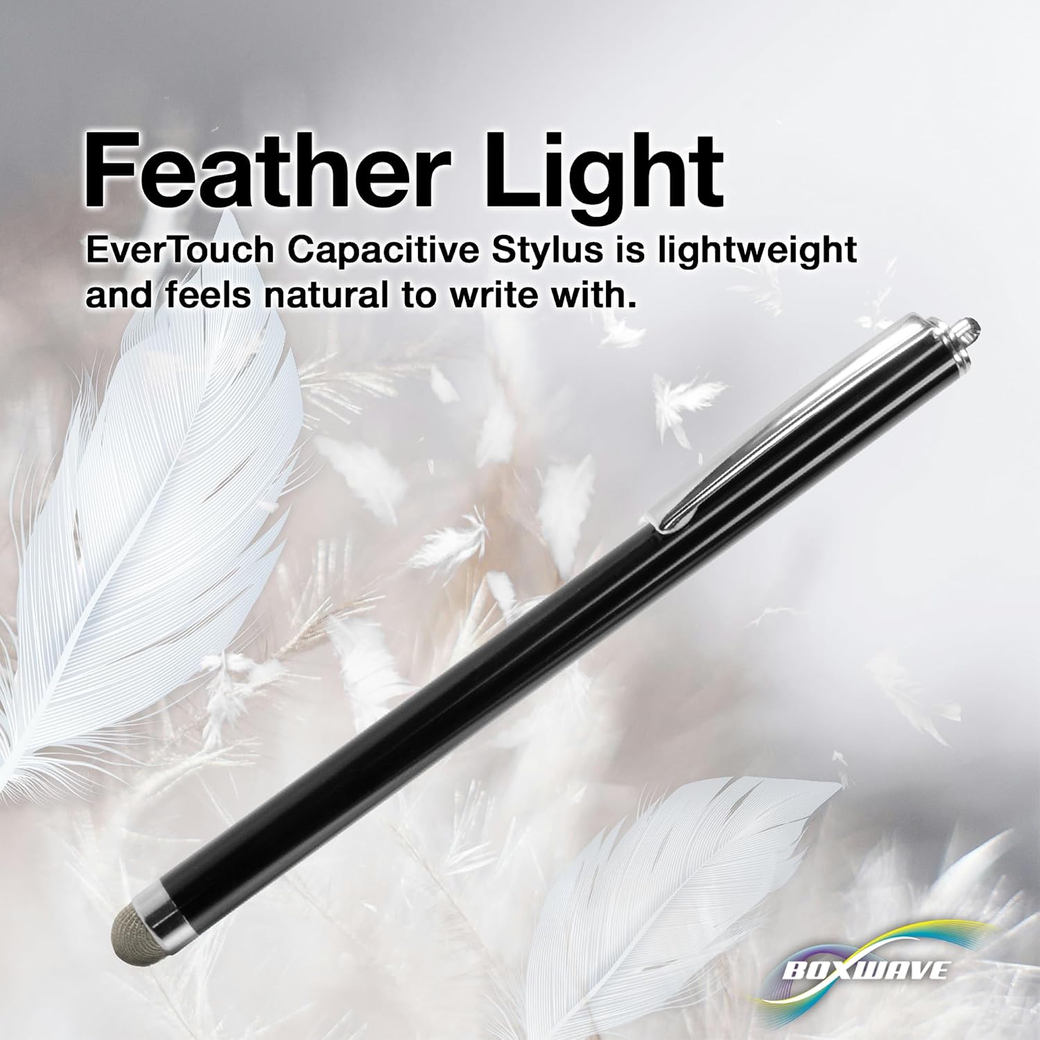 BoxWave Stylus Pen Compatible With Arcade1Up Infinity Game Board (18 in) - EverTouch Capacitive Stylus, Fiber Tip Capacitive Stylus Pen - Jet Black