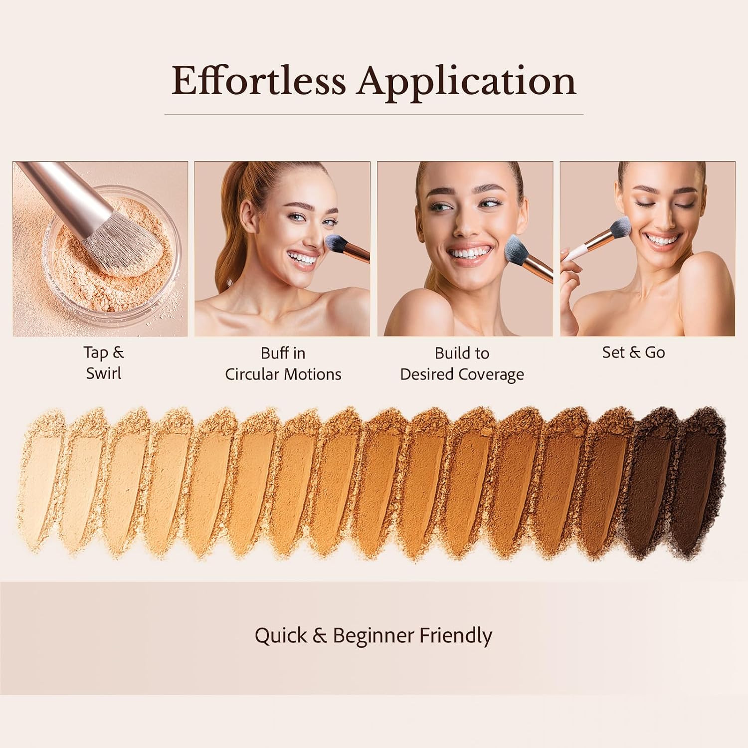 bellapierre Mineral Foundation SPF 15 - Loose Powder Foundation, Full Coverage Mineral Makeup with Matte Finish, Vegan, Cruelty Free, Hypoallergenic, Oil Free, Talc Free, 0.32 oz - Ivory