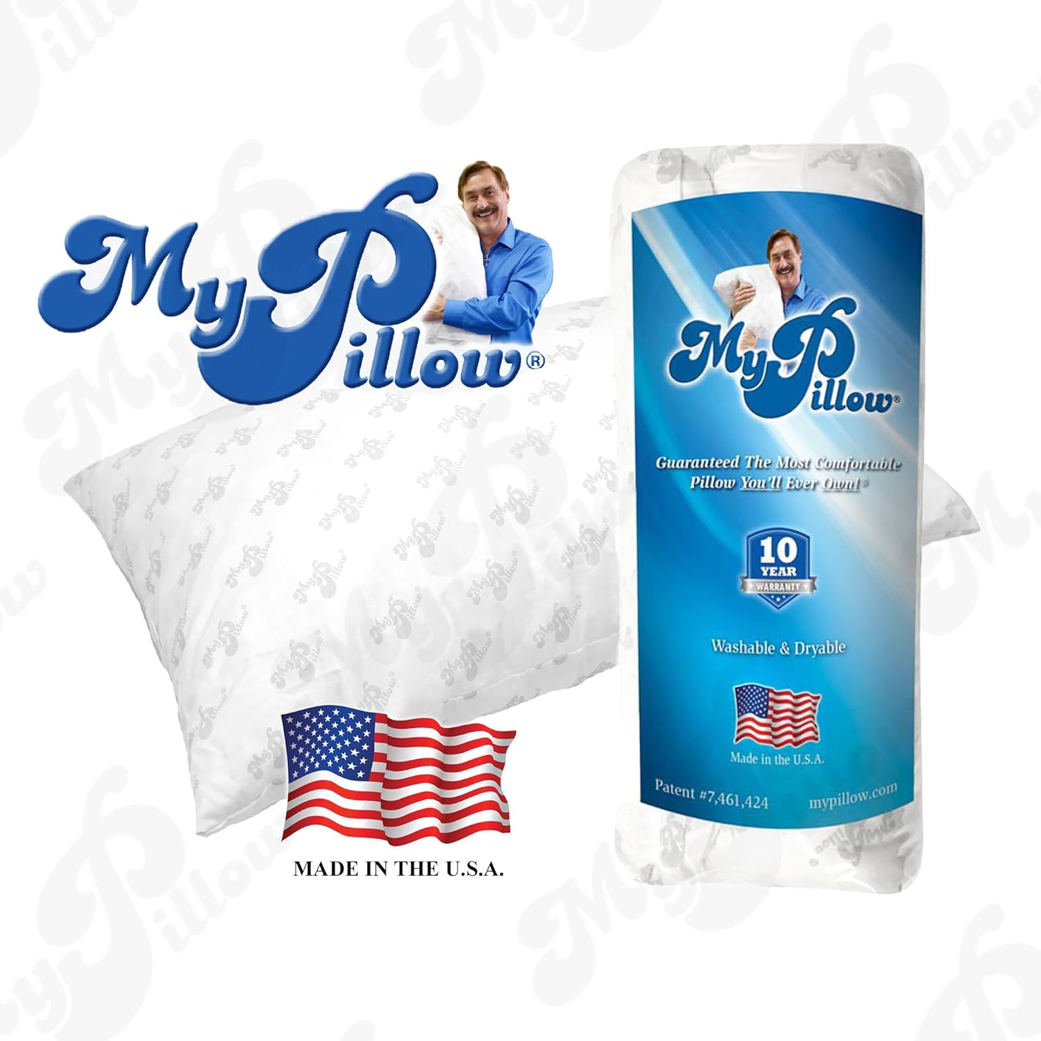 MyPillow Bedding Bed Pillows for Sleeping Queen Size, Set of 2, for Back, Stomach or Side Sleepers - My Pillow Classic Pillow [Queen, Combo]