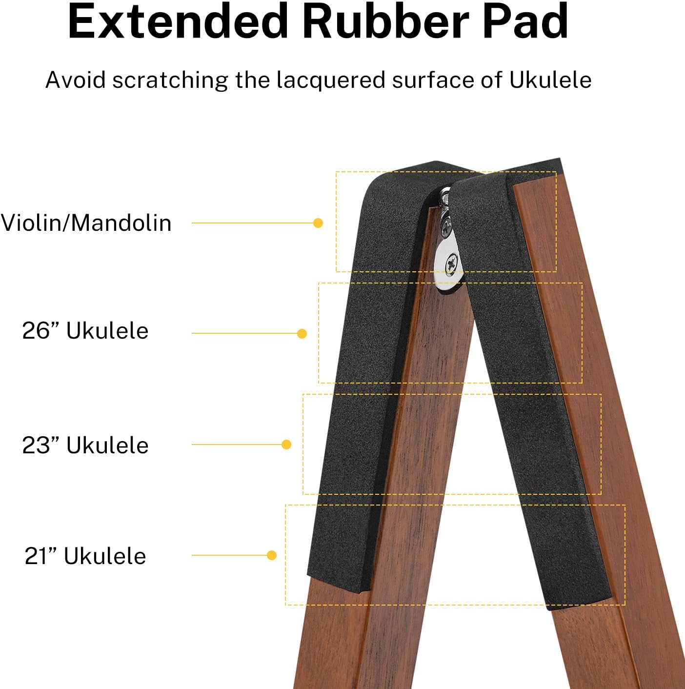 Donner Wood Ukulele Stand Mini Guitar Stand for Violin, Hush Guitar, Mandolin, Banjo, Folding Floor Stand A-Frame Holder for Small Musical Instruments
