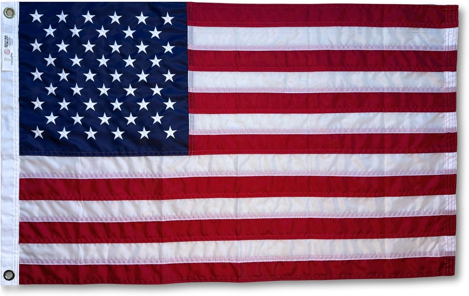 4x6 ft Heavy-Duty American Flag – 100% Made in USA, FMAA Certified – UV-Resistant 210D Outdoor Nylon with Embroidered Stars, Sewn Stripes, Brass Grommets, Reinforced Fly End for 20–25 ft Poles