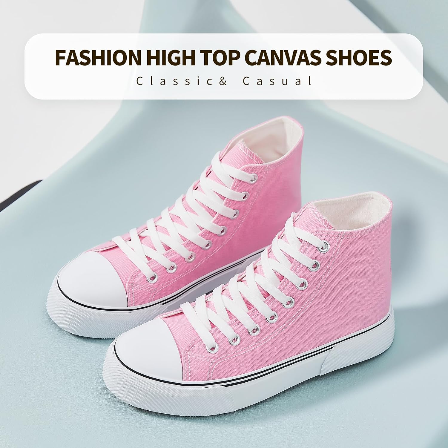 hash bubbie High Top Canvas Sneakers Fashion Walking Shoes