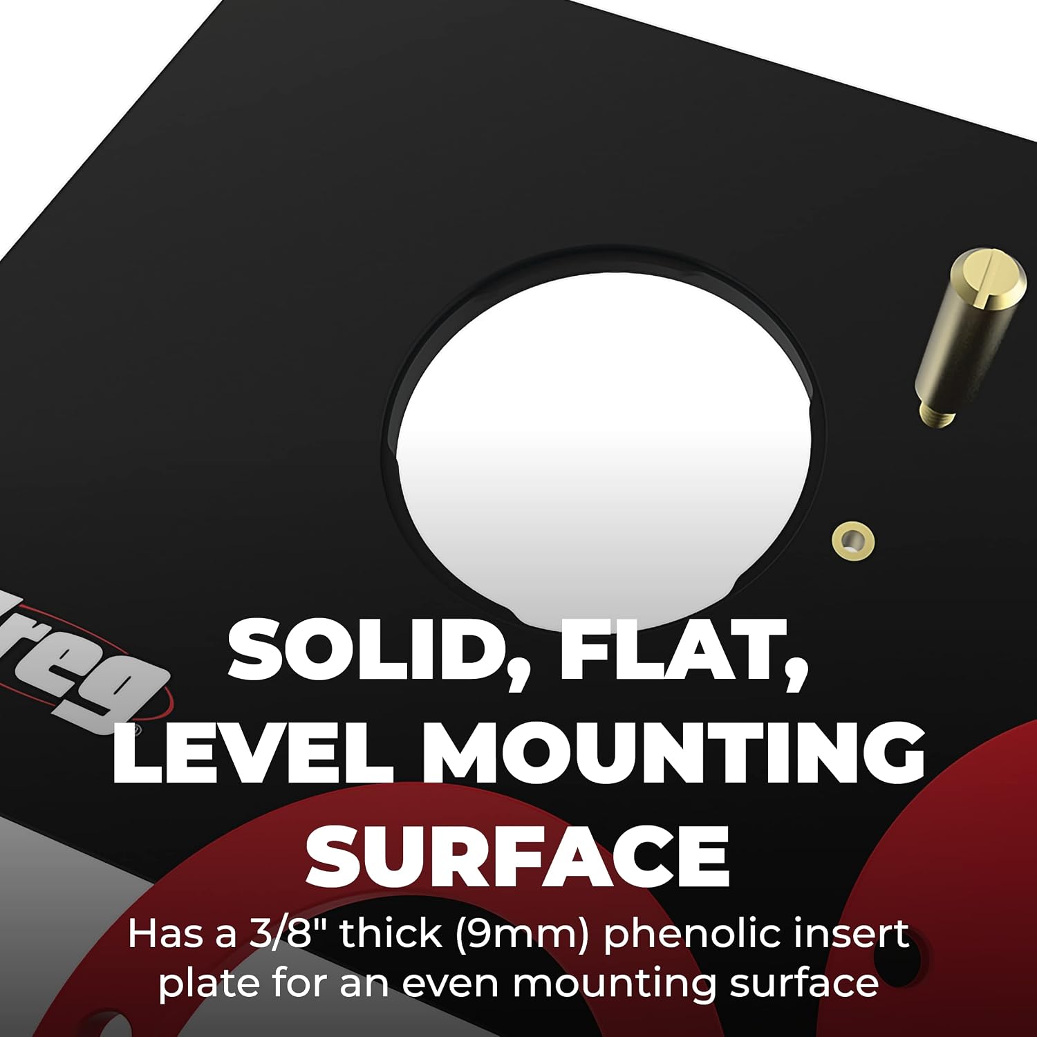 Kreg Precision Router Table Insert Plate - Predrilled for Triton MOF001 and TRA001 Routers - Level-Loc Rings - PRS4034