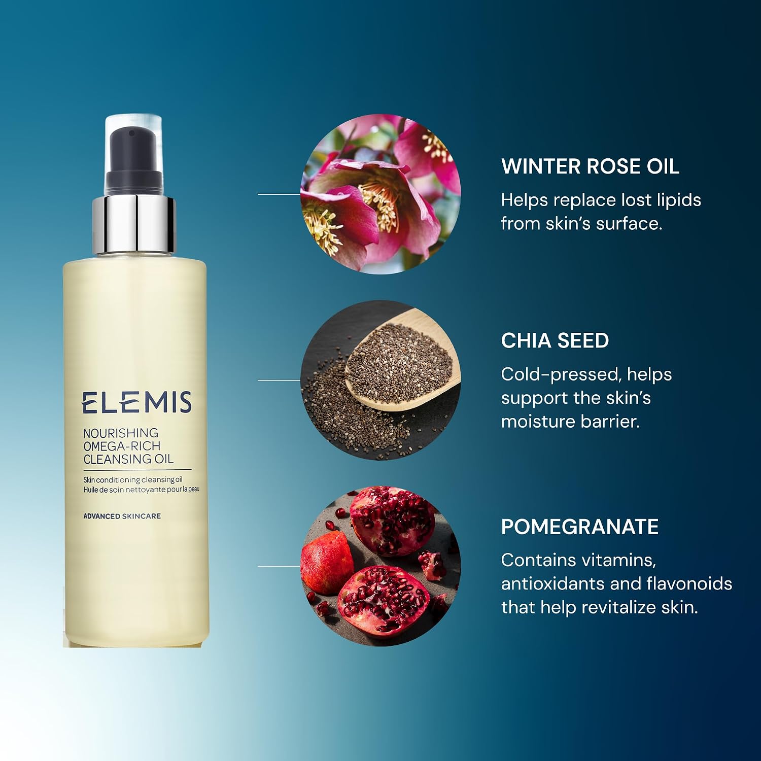 ELEMIS Nourishing Omega-Rich Cleansing Oil, Skin Conditioning Oil