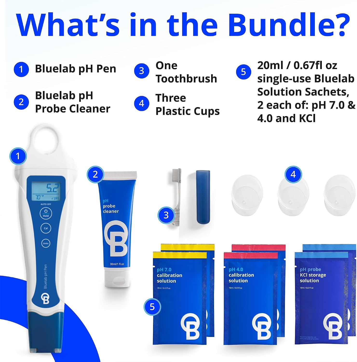 Bluelab pH Pen - ± 0.1 pH Accurate - Durable Double Junction Probe | Waterproof and Floats - Auto Temperature Compensation - Made in NZ